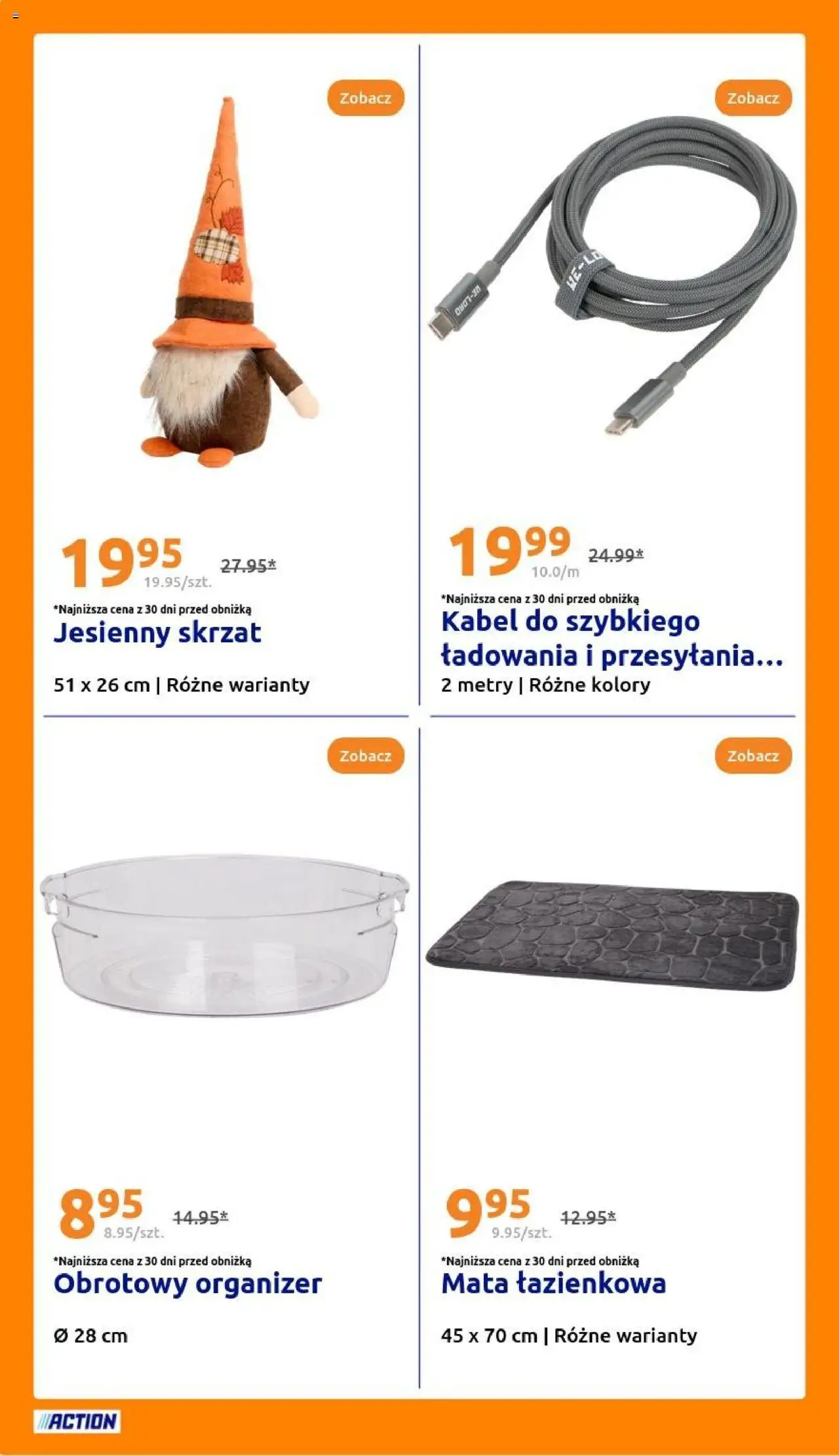Action Gazetka od 20.08.2025 | Strona: 28 | Produkty: Kabel, Mata łazienkowa