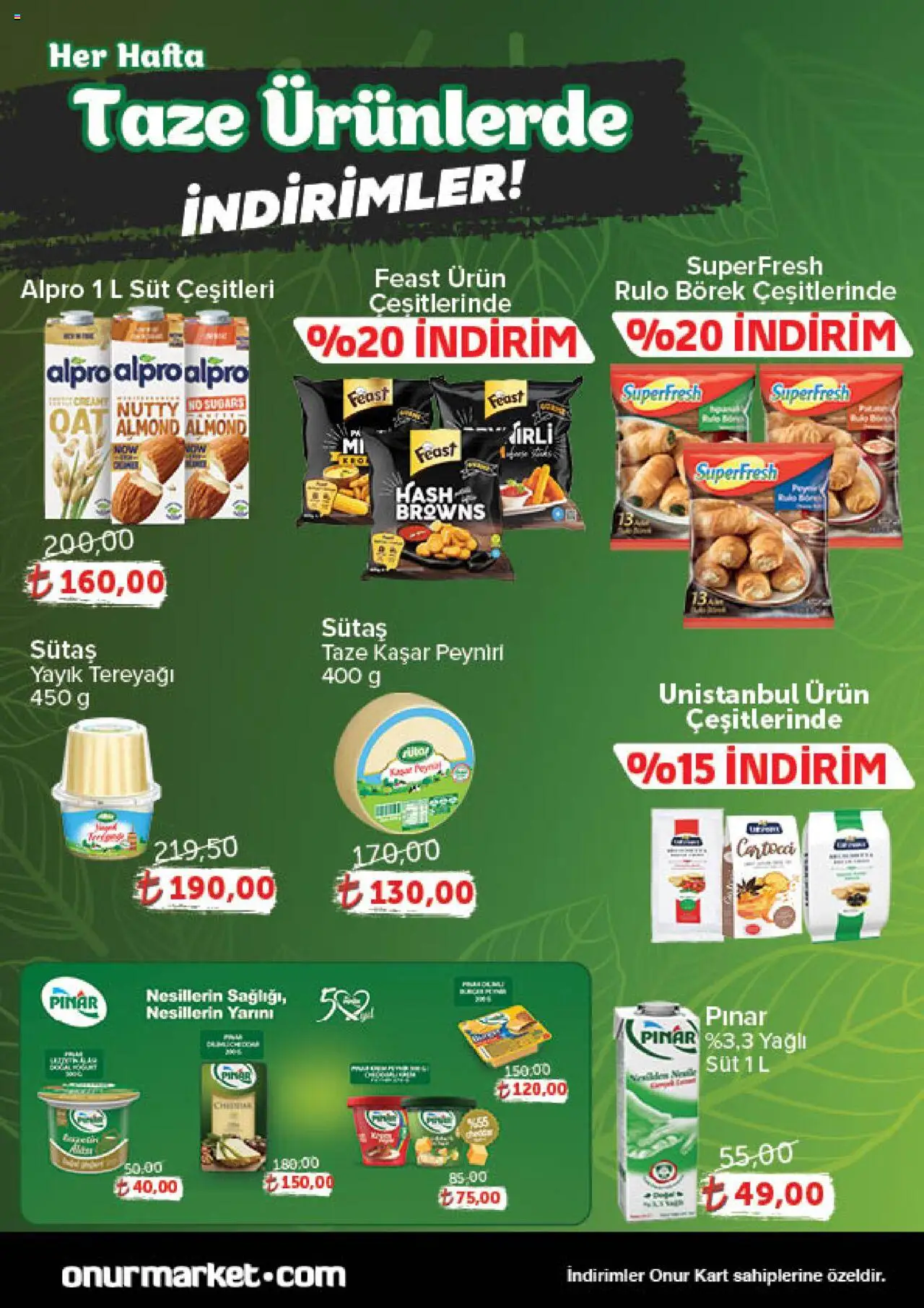 Onur Market Katalog Gurme - Istanbul - 02.10.2025 tarihinden itibaren geçerlidir | Sayfa: 3 | Ürünler: Süt, Tereyağı, Peynir