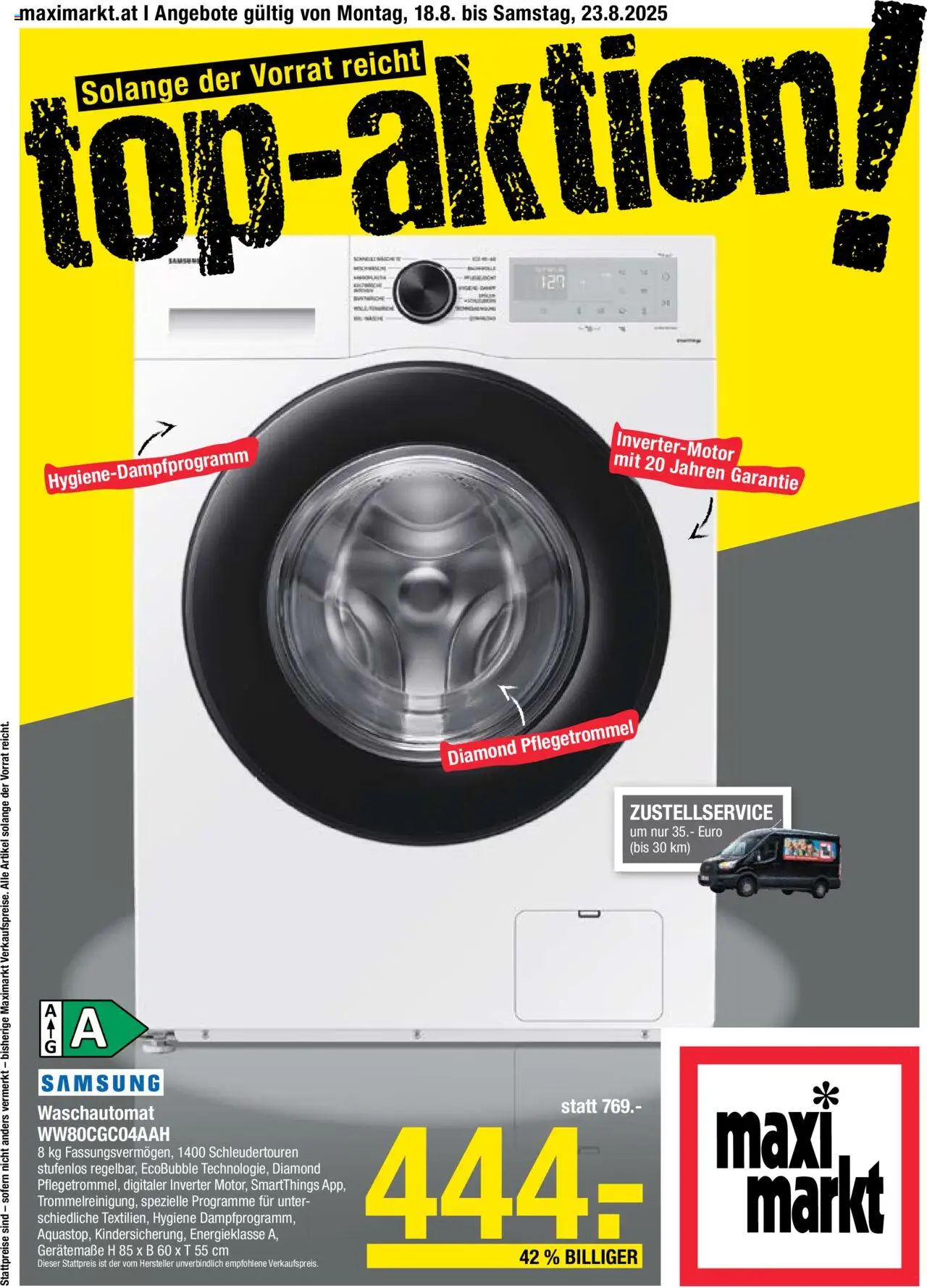 Maximarkt Top Aktion gültig ab 18.08.2025 | Seite: 1 | Produkte: Samsung