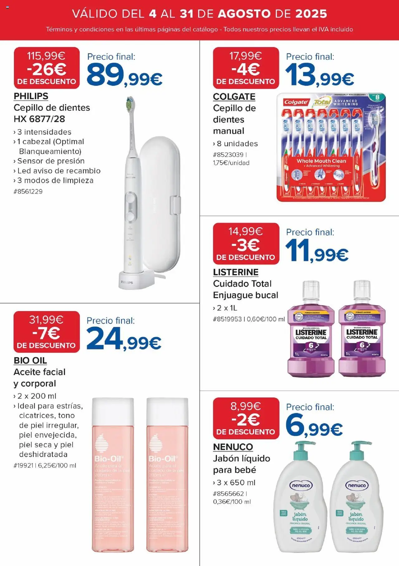 Costco catálogo │ válido desde el 04.08.2025 | Página: 5 | Productos: Fragancia, Cepillo, Cepillo de dientes, Enjuague bucal