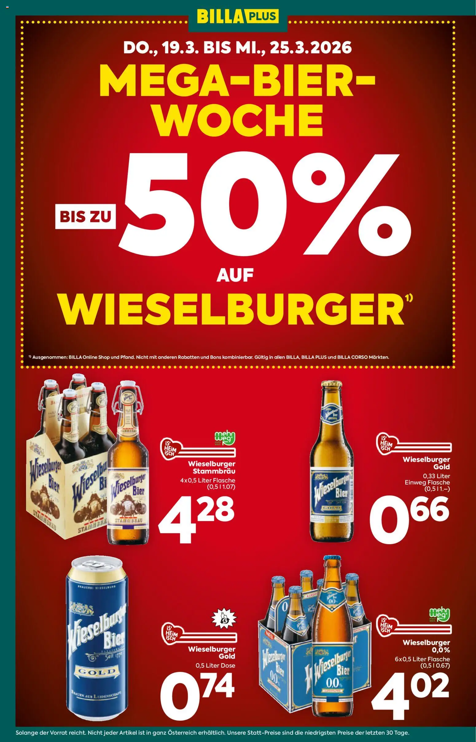 Die besten Angebote | Billa Plus Flugblatt ab 19.03.2026 | - Jetzt stöbern! | Austria