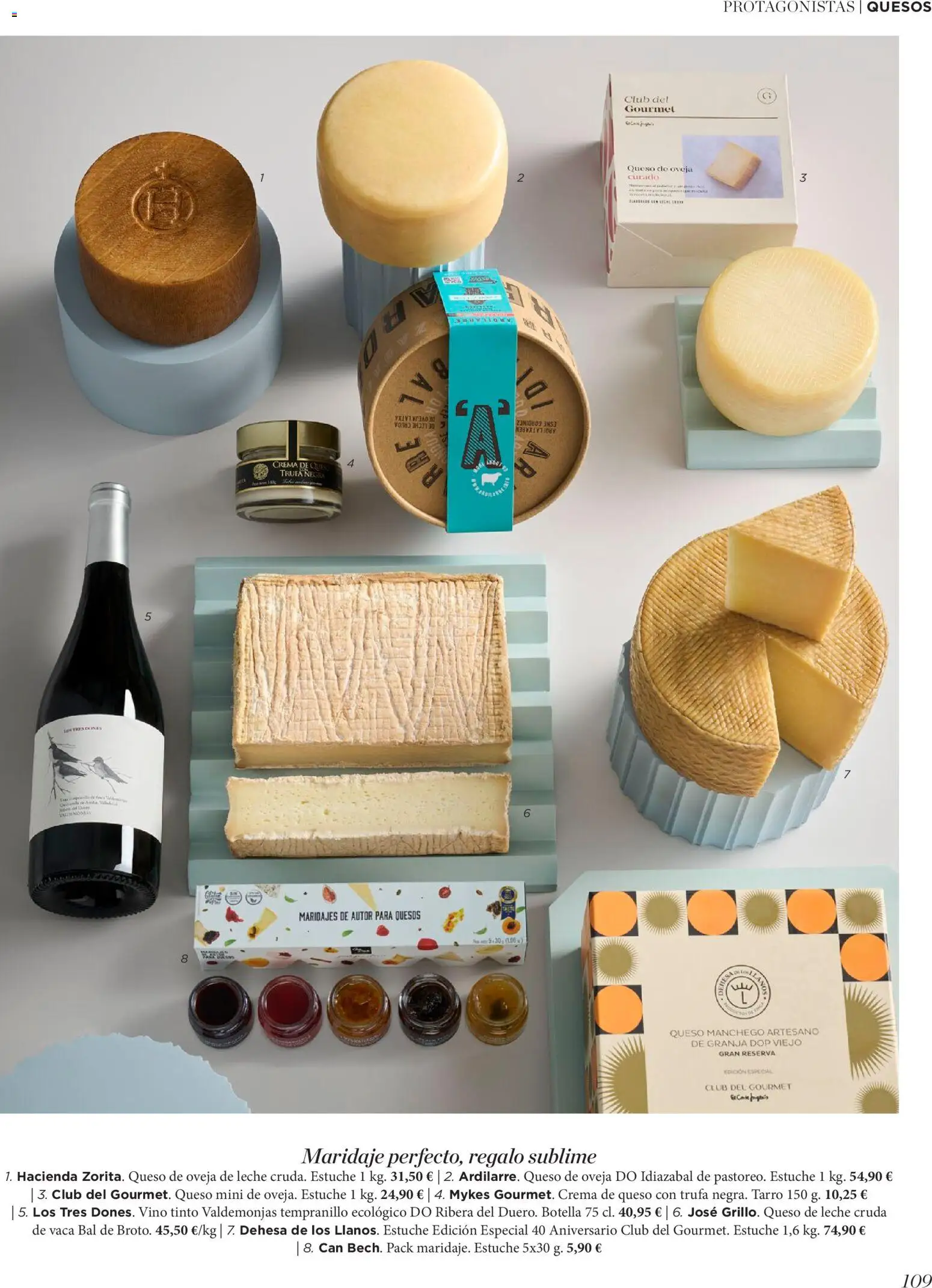 El Corte Inglés ofertas │ válido desde el 19.11.2025 | Página: 109 | Productos: Queso de oveja, Leche, Queso, Crema