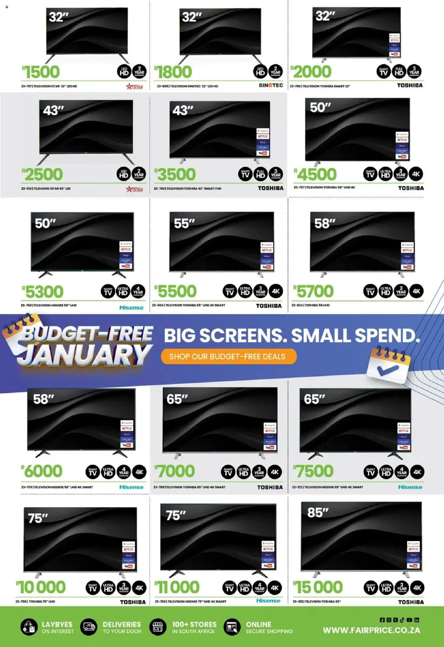 New Fair Price catalogue – valid from 01.01.2026 | Page: 5 | Products: Television