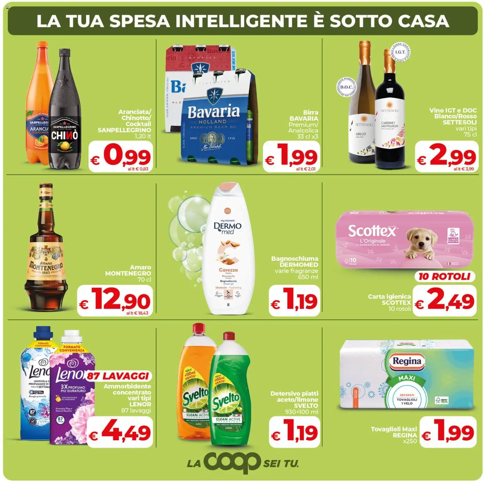 Volantino COOP del 24.02.2026 | Pagina: 3 | Prodotti: Carta igienica, Arancia, Lenzuola, Amaro