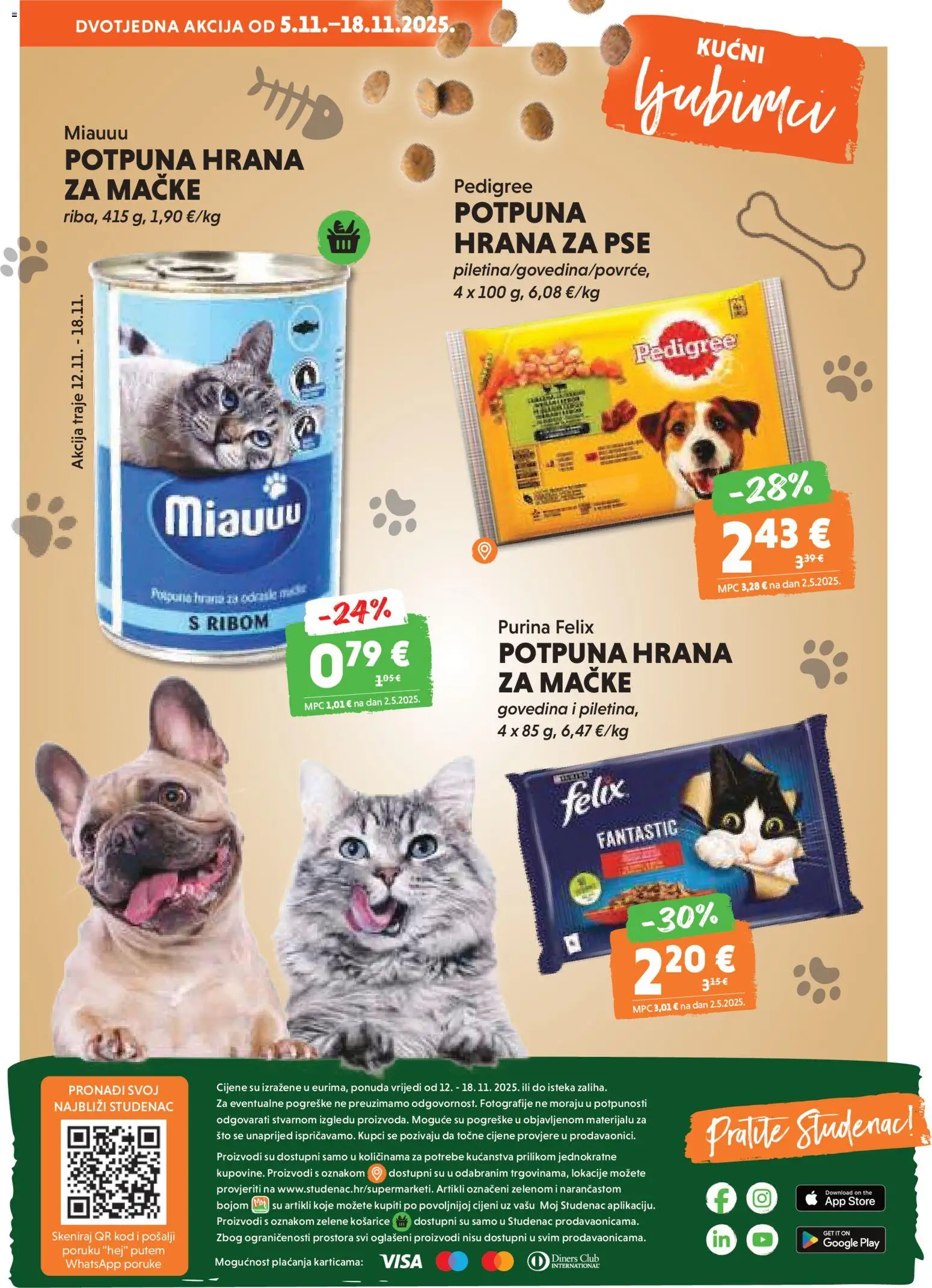 Studenac katalog | vrijedi od 12.11.2025 | Stranica: 38 | Proizvodi: Hrana za pse, Govedina, Hrana za mačke