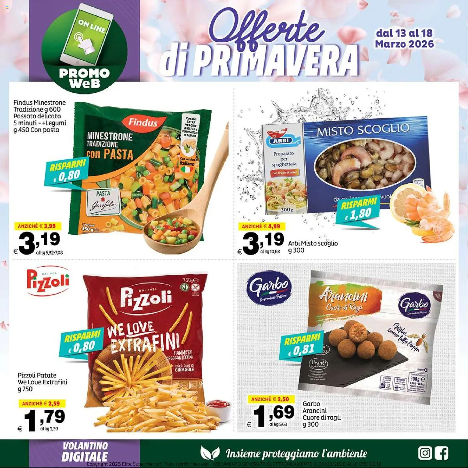 Volantino Elite Supermercati del 13.03.2026 | Pagina: 4 | Prodotti: Minestrone, Legumi, Pesce, Patate