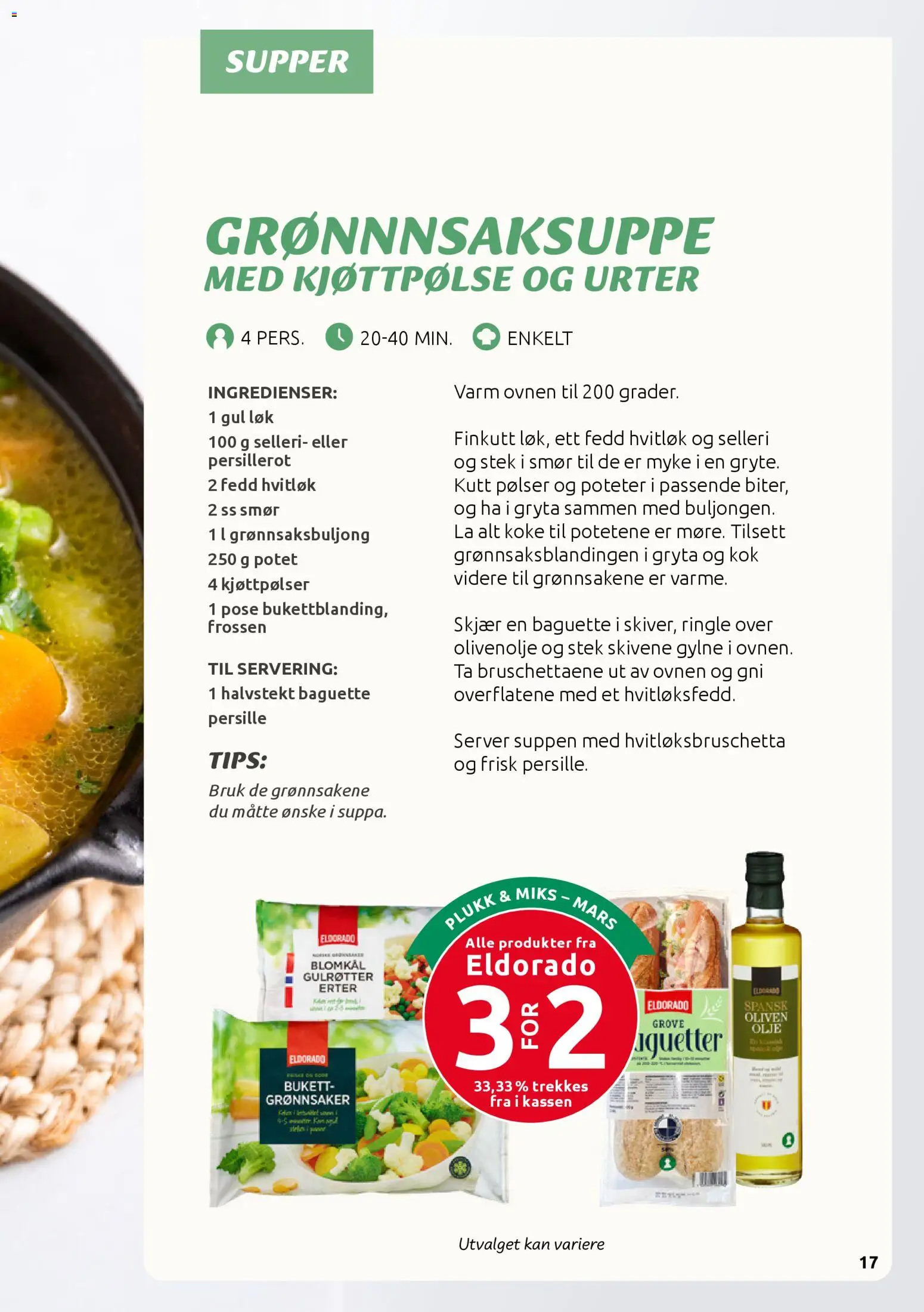 {H1} | Side: 17 | Produkter: Løk, Poteter, Blomkål, Persillerot