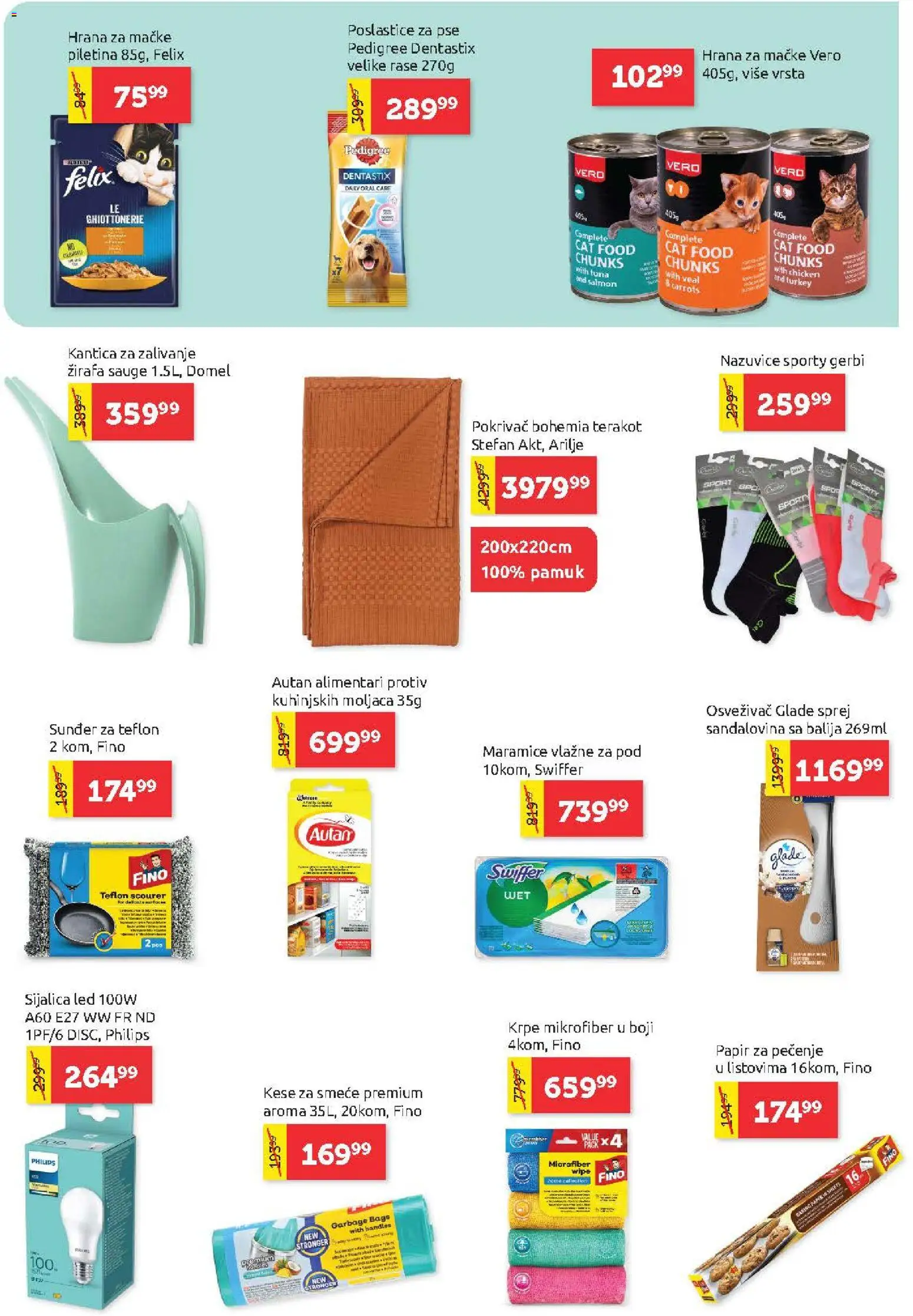 SuperVERO katalog - važi od 16.04.2026 | Strana: 25 | Proizvode: Papir za pečenje, Hrana za mačke, Sijalica, Piletina