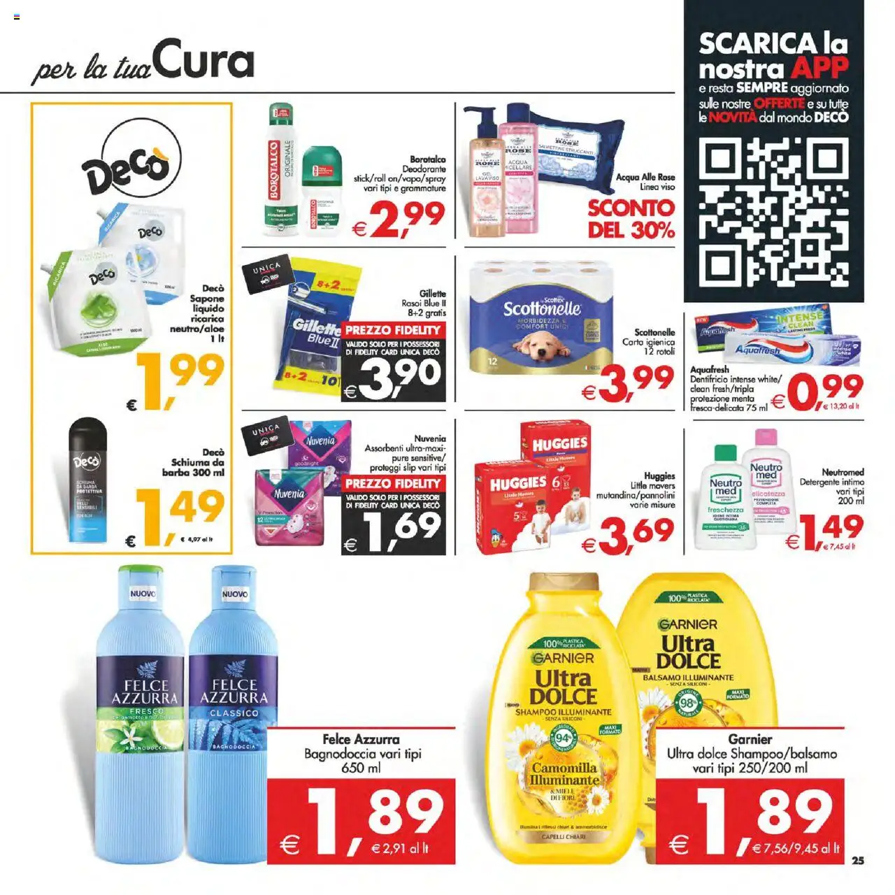 Volantino Decò del 22.08.2025 | Pagina: 29 | Prodotti: Illuminante, Balsamo, Detergente, Acqua