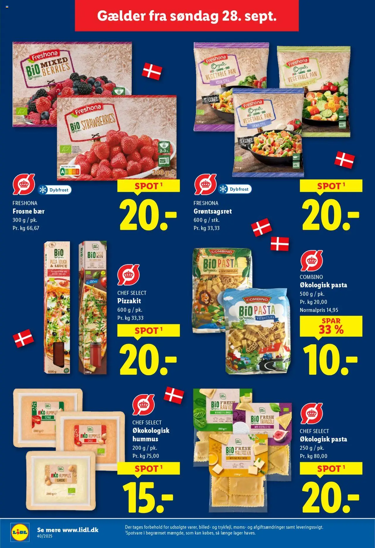 Lidl tilbudsavis – gyldig fra 02.10.2025 | Side: 24 | Produkter: Pizza, Pasta, Søm