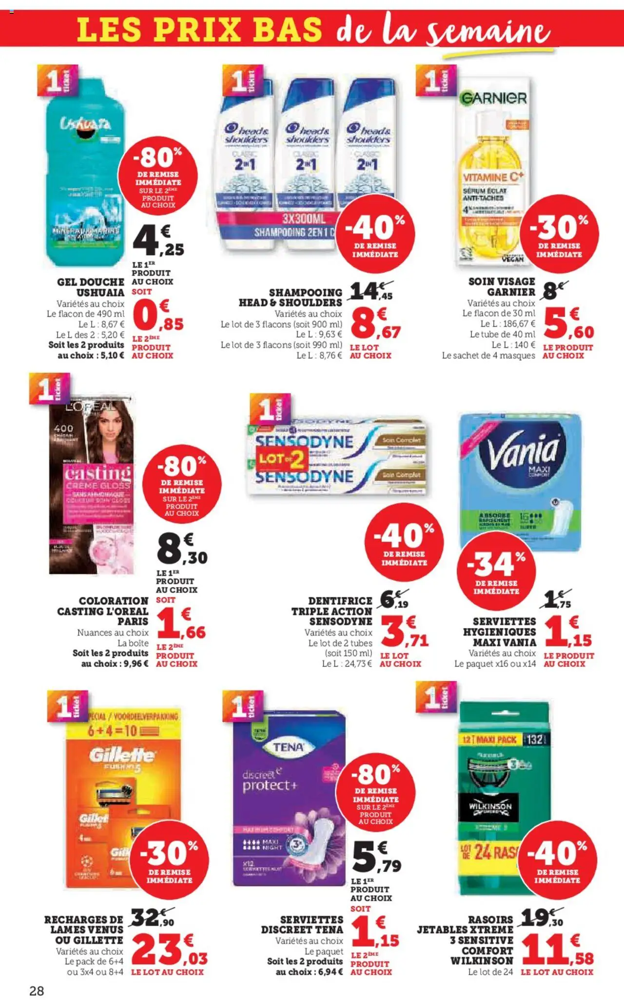 {H1} | Page: 28 | Produits: Serum, Shampooing, Douche, Crème