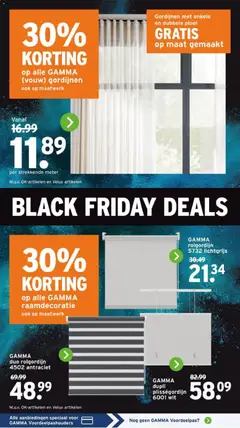 GAMMA - Black Friday - Voorbeeld van een folder van GAMMA, geldig van 27.10.2025 | Pagina: 14 | Producten: Gordijnen