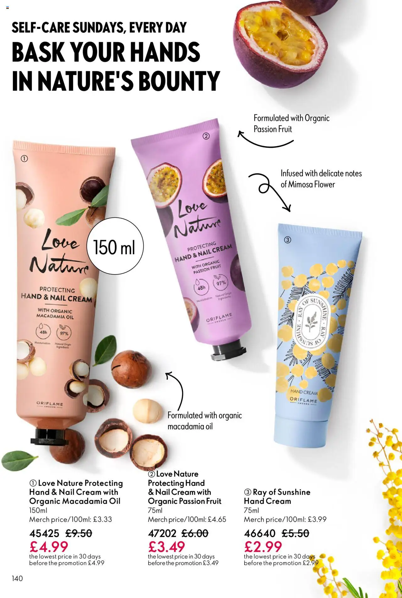  | Page: 140 | Products: Hand cream, Oil, Cream