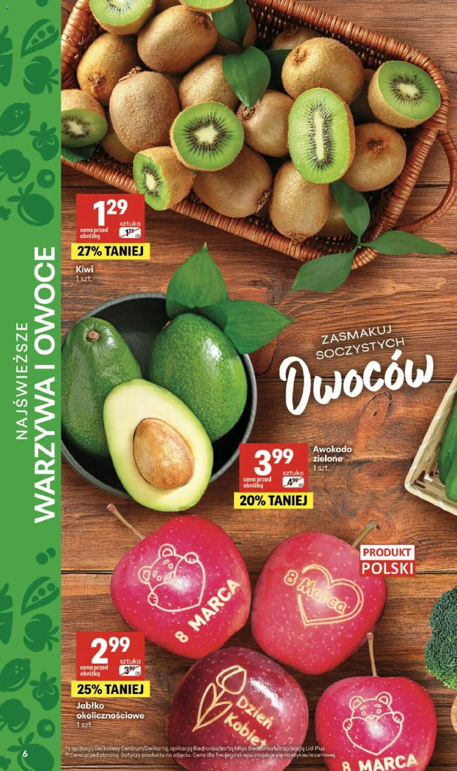 Delikatesy Centrum gazetka - Sklepy Własne od 05.03.2026 | Strona: 6 | Produkty: Delikatesy, Awokado, Warzywa, Owoce