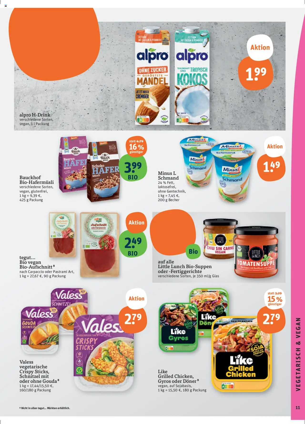 Tegut Prospekt - gültig ab dem 21.08.2025 | Seite: 13 | Produkte: Gouda, Gyros, Alpro, Chili