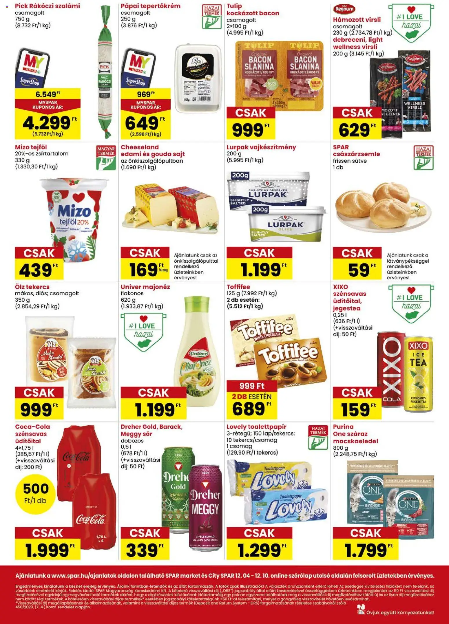 Spar Market akciós ujság - amely érvényes a következő dátumtól: 04.12.2025 | Oldal: 2 | Termékek: Meggy, Tepertőkrém, Bacon, Tejföl
