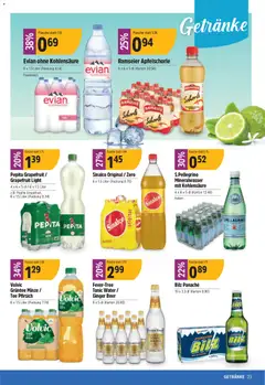 TopCC Aktionen ab 10.11.2025 gültig | Seite: 23 | Produkte: Mineralwasser, Tee, Grapefruit, Pfirsich