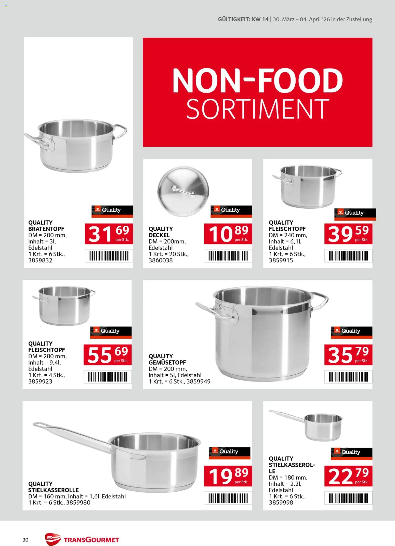 Transgourmet Zustellaktion gültig ab 30.03.2026 | Seite: 30