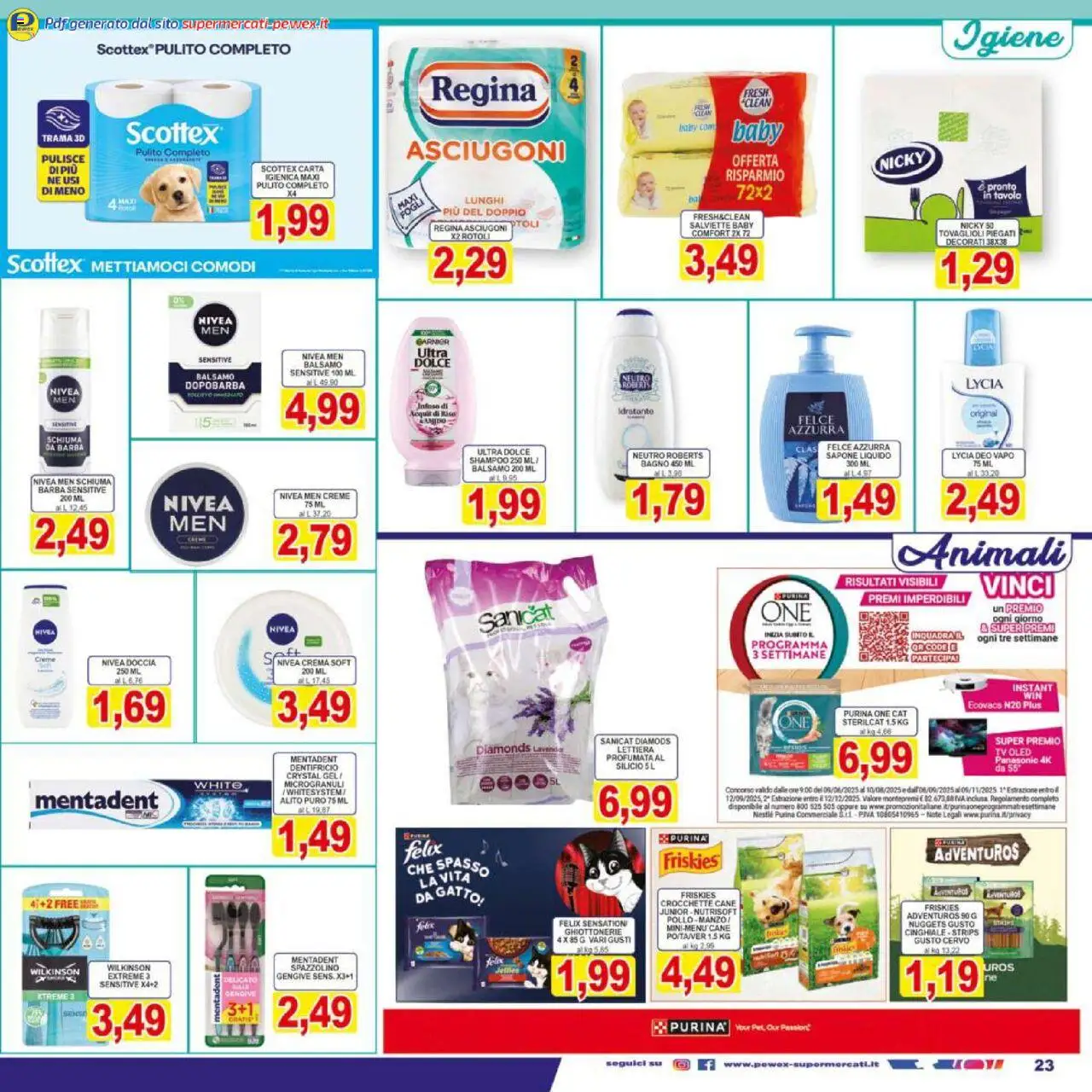 Volantino Pewex del 17.10.2025 | Pagina: 23 | Prodotti: Shampoo, Balsamo, Schiuma da barba, Crocchette