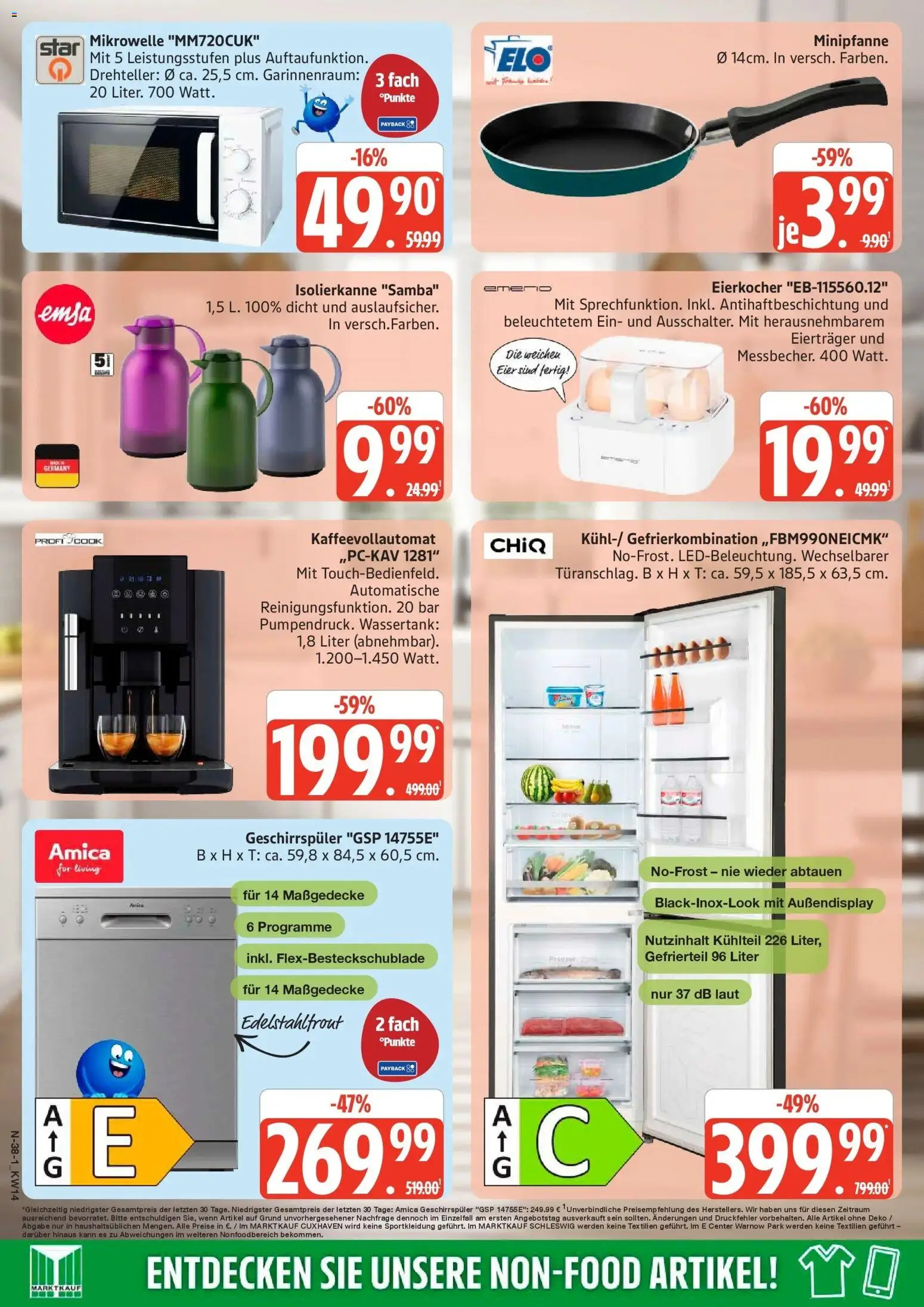 Edeka prospekt Rostock	 – gültig ab 30.03.2026 | Seite: 38 | Produkte: Geschirrspüler, Eier, Kaffeevollautomat, Eierkocher