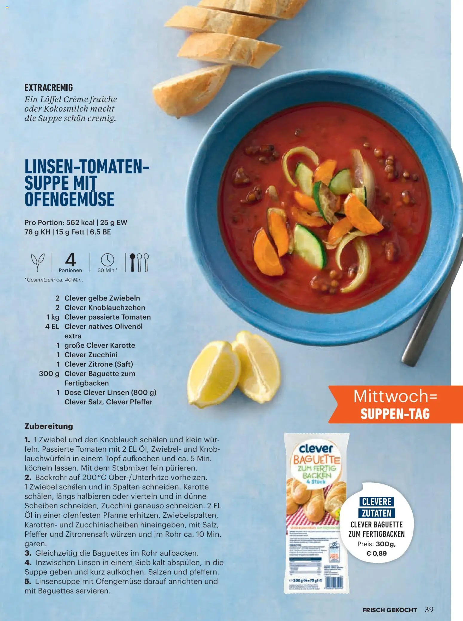 Billa  Frisch Gekocht gültig ab 01.03.2026 | Seite: 37 | Produkte: Karotte, Knoblauch, Creme, Tomaten