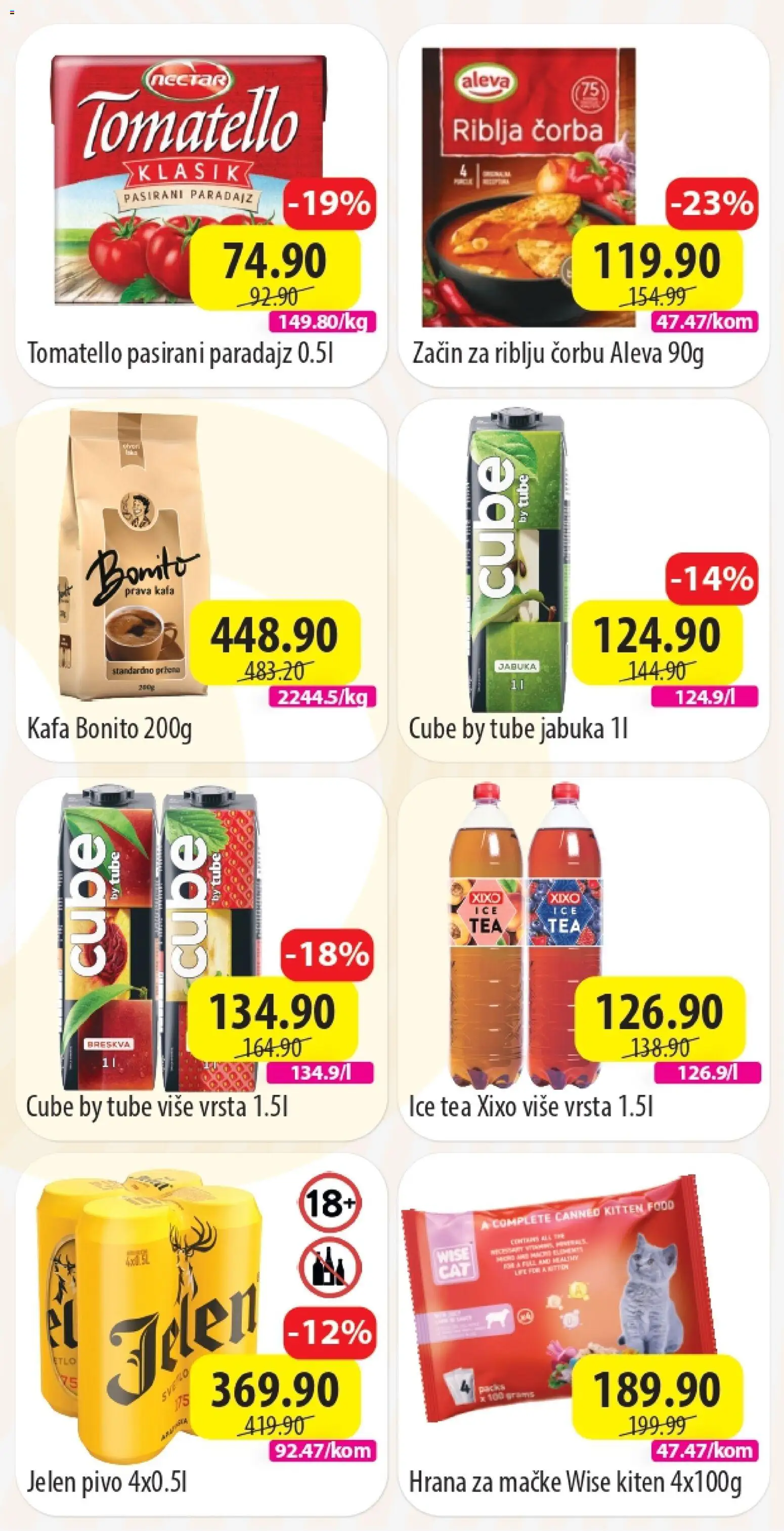 Senta Promet katalog - važi od 13.04.2026 | Strana: 3 | Proizvode: Pasirani paradajz, Pivo, Breskva, Paradajz