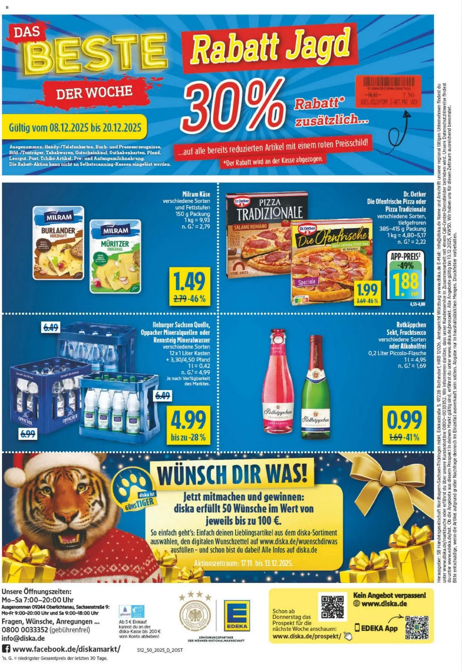 Diska - Diska Angebote Sachsen-Thüringen KW50 – gültig ab 08.12.2025 | Seite: 12 | Produkte: Äpfel, Fruchtsecco, Rotkäppchen, Uhr