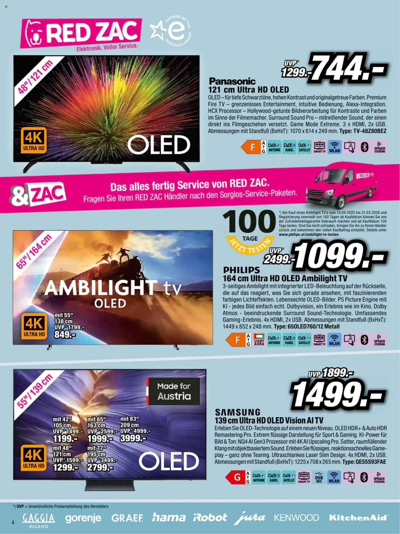 RED ZAC Flugblatt gültig ab 26.01.2026 | Seite: 4 | Produkte: TV, Kabel, Satellit, Samsung