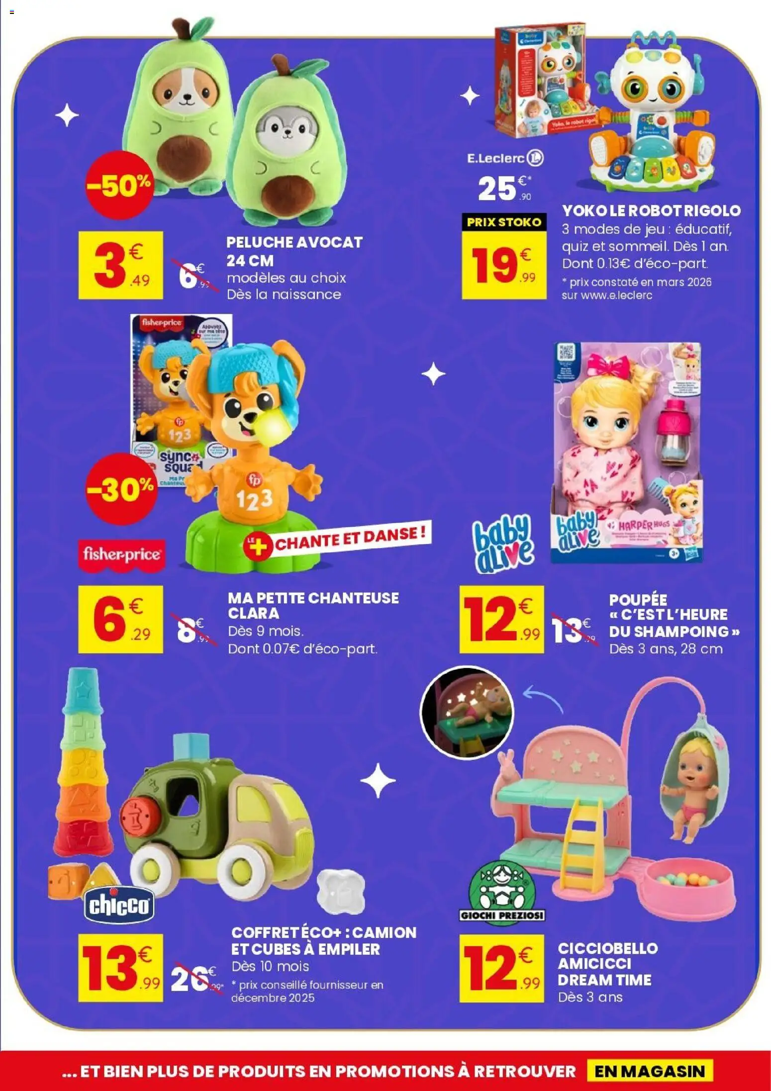 {H1} | Page: 7 | Produits: Poupée, Avocat, Robot, Shampoing