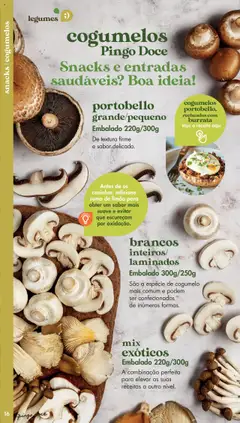 Pré-visualização Pingo Doce - Catálogo Fruta e Legumes válido de 20.05.2025 | Página: 16 | Produtos: Sumo, Cogumelos
