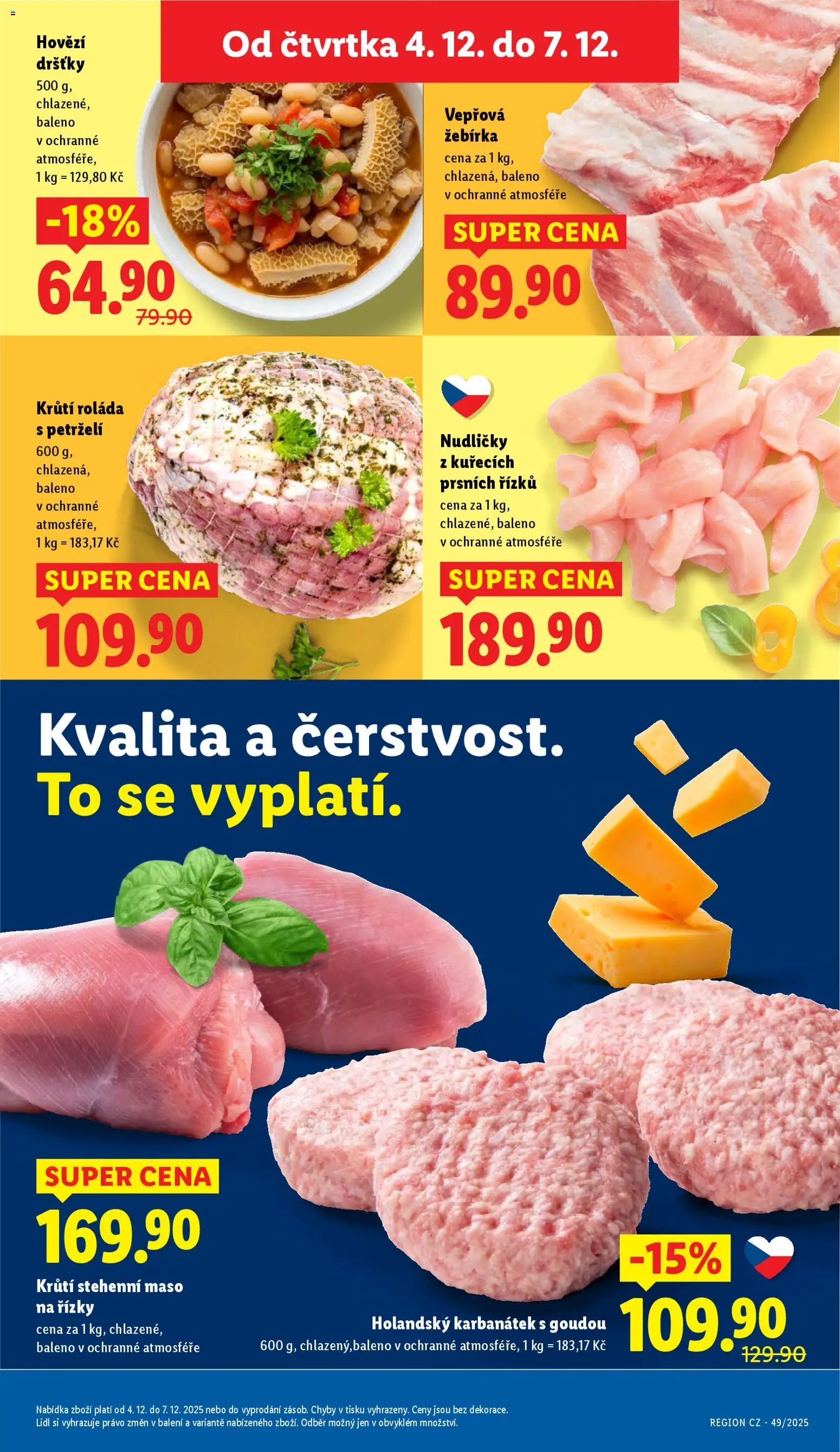 Lidl leták od 04.12.2025 | Strana: 13 | Produkty: Hovězí, Maso, Krůtí roláda, Hovězí dršťky