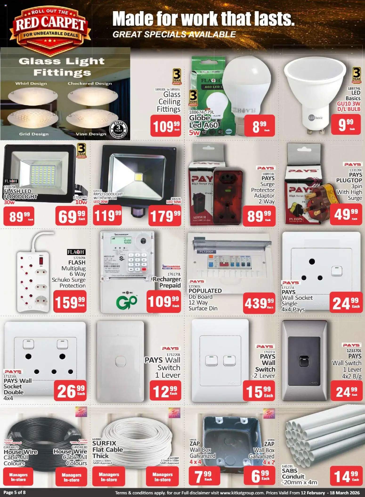 New KIT KAT Cash & Carry catalogue – valid from 12.02.2026 | Page: 5 | Products: Globe, Socket, Box, Carpet