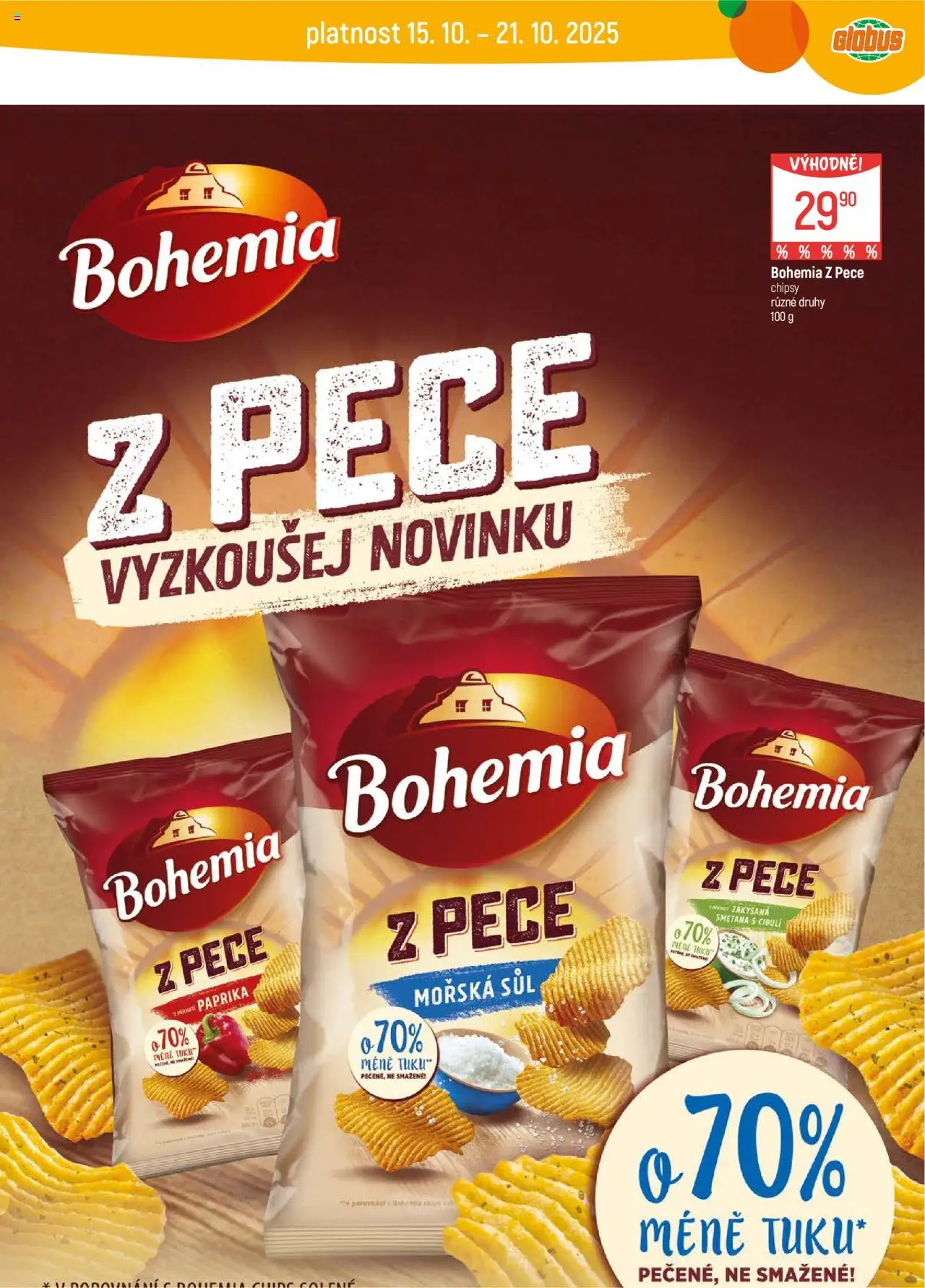 Globus leták - Chomutov od 15.10.2025 | Strana: 29 | Produkty: Globus, Smetana, Paprika, Chipsy