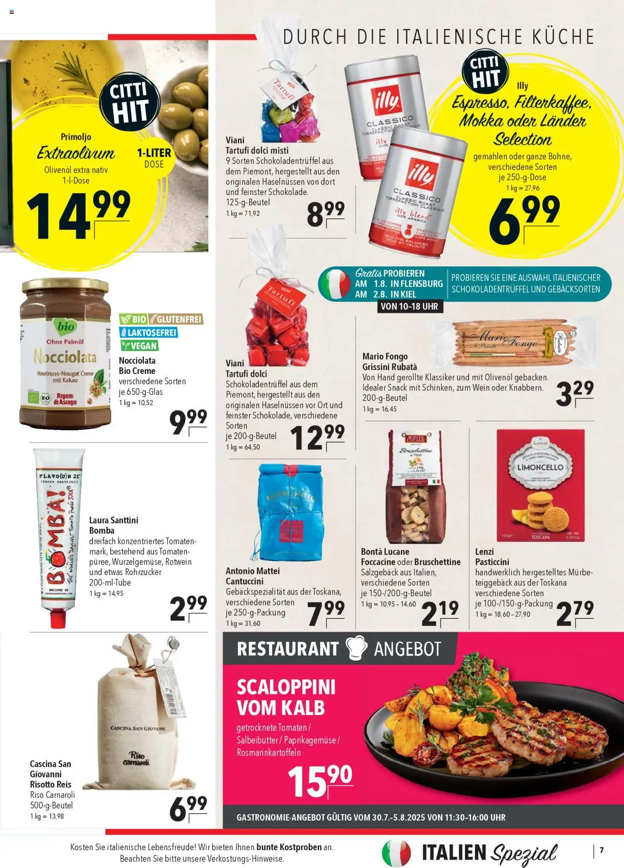 CITTI Markt Prospekt 	 - gültig ab dem 30.07.2025 | Seite: 7 | Produkte: Rotwein, Olivenol, Küche, Creme