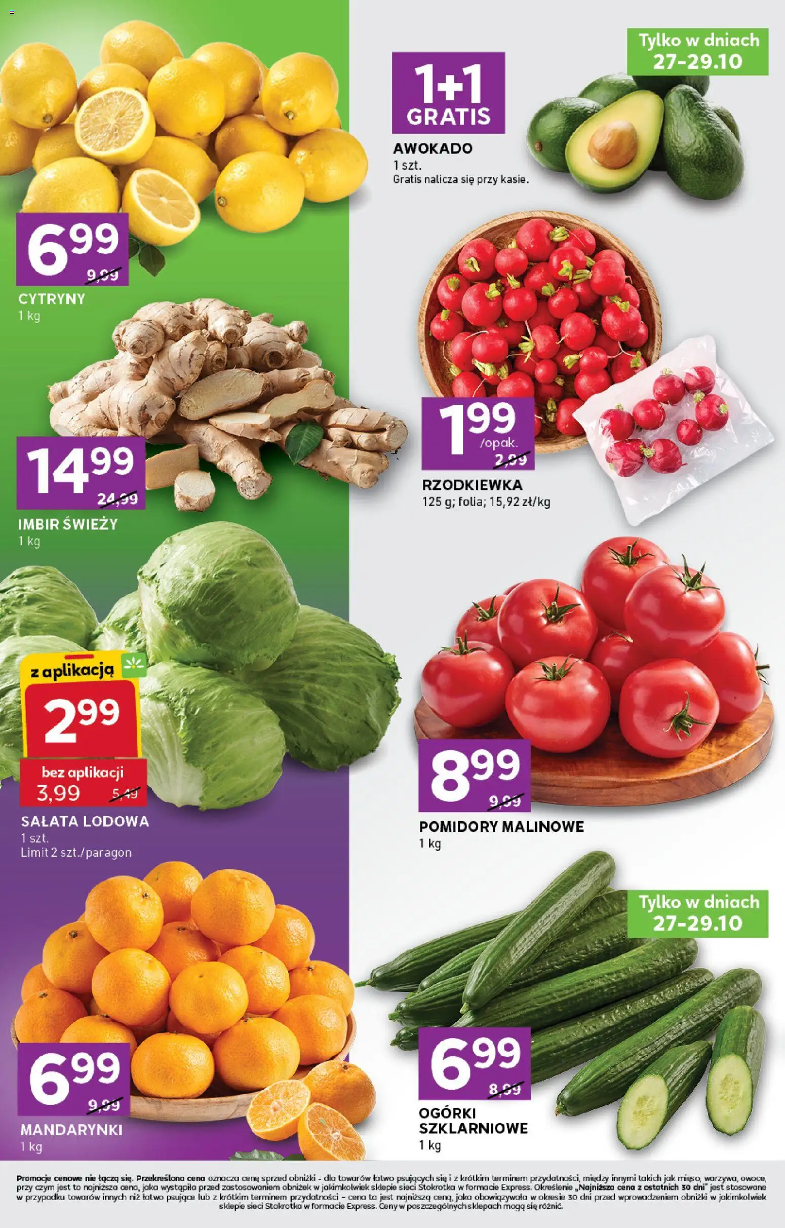 Stokrotka Gazetka - Express od 23.10.2025 | Strona: 2 | Produkty: Cytryny, Pomidory malinowe, Mandarynki, Awokado