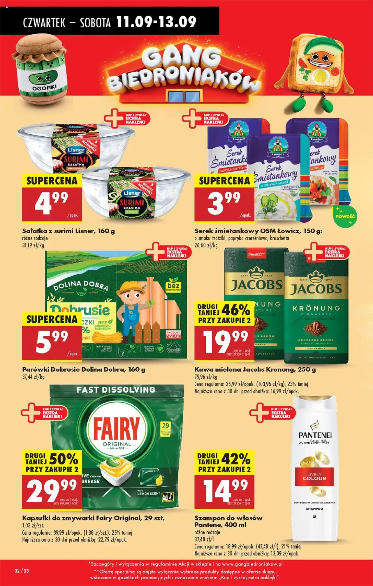 Biedronka gazetka - Oferta w tym tygodniu od 11.09.2025 | Strona: 32 | Produkty: Surimi, Papryka, Czereśnie, Szampon