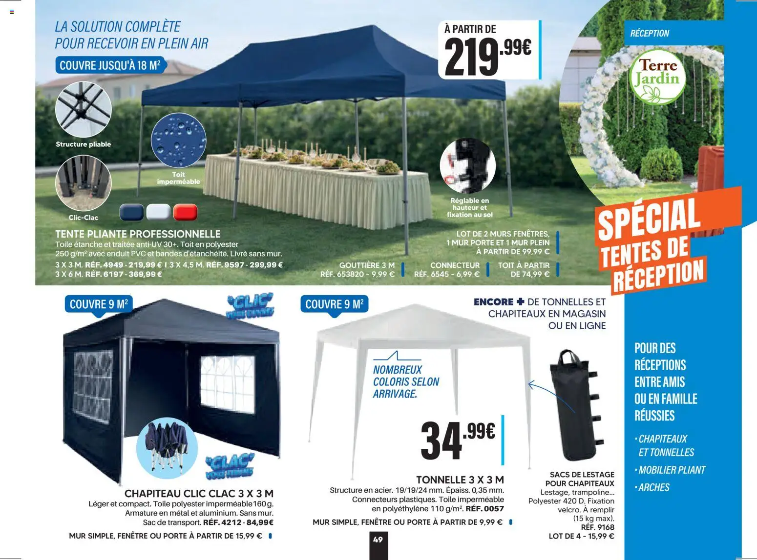 {H1} | Page: 49 | Produits: Trampoline, Porte, Tonnelle, Livre