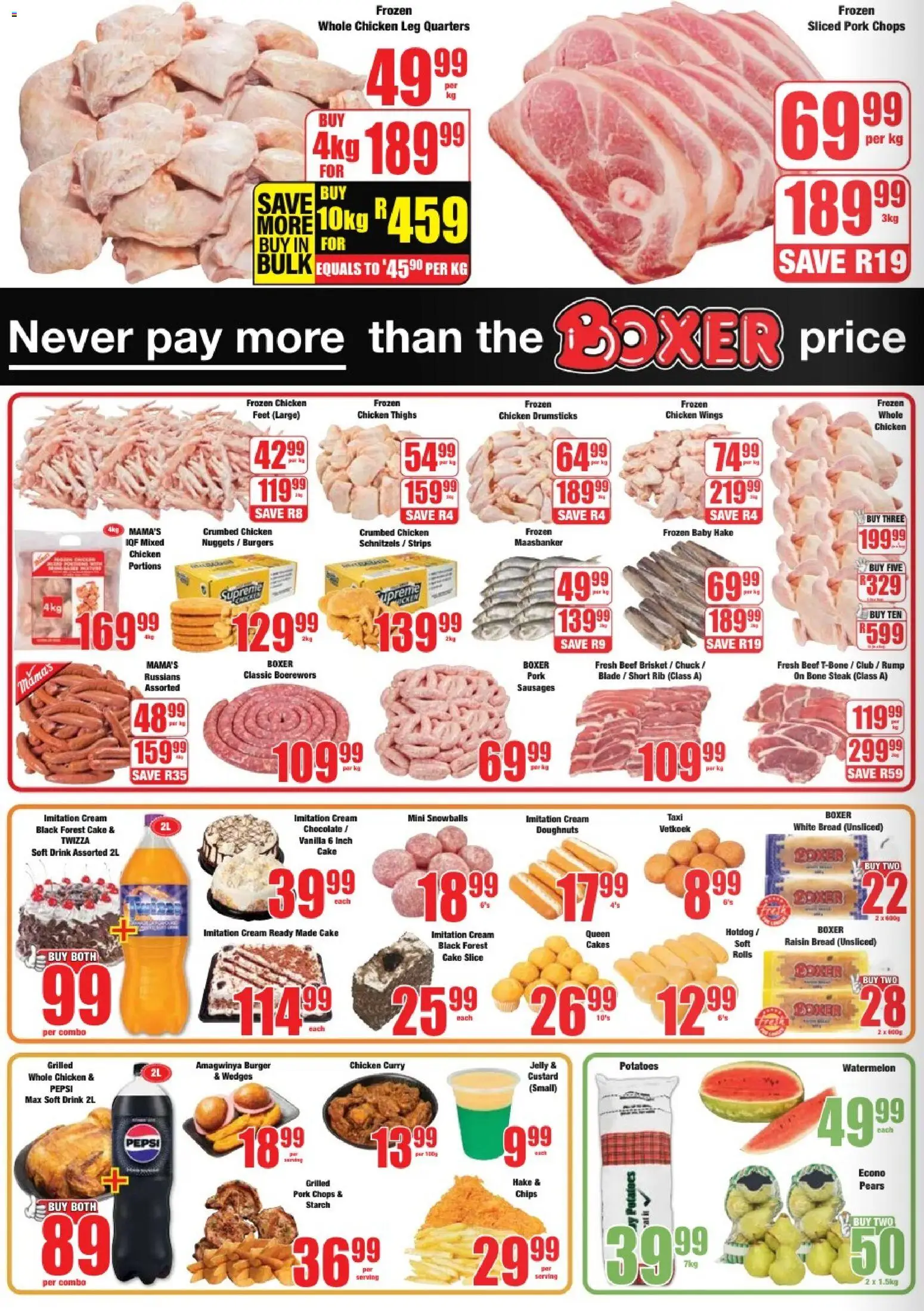 New Boxer catalogue – valid from 27.11.2025 | Page: 2 | Products: Pears, Cake, Custard, Magdalenas