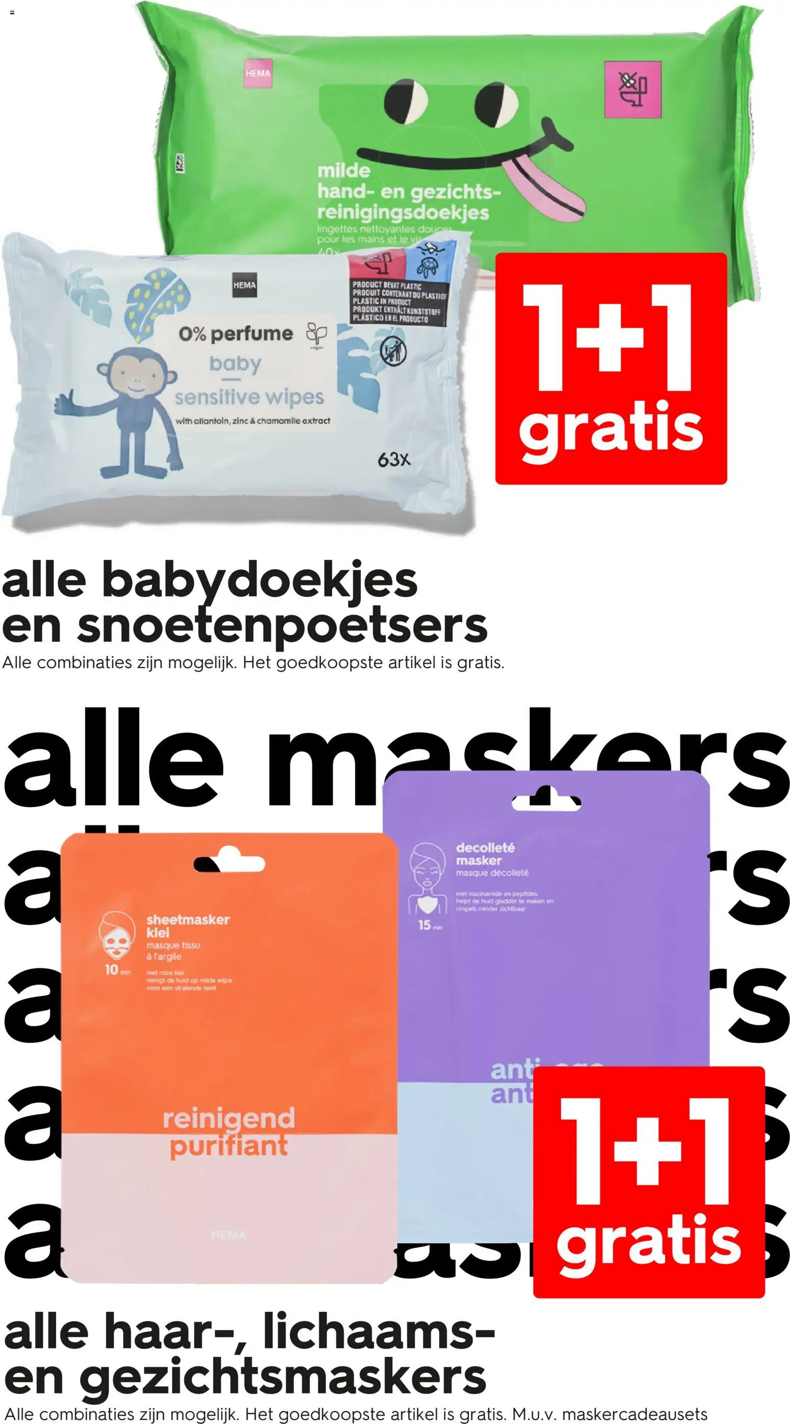 {H1} | Pagina: 9 | Producten: Babydoekjes, Klei, Masker