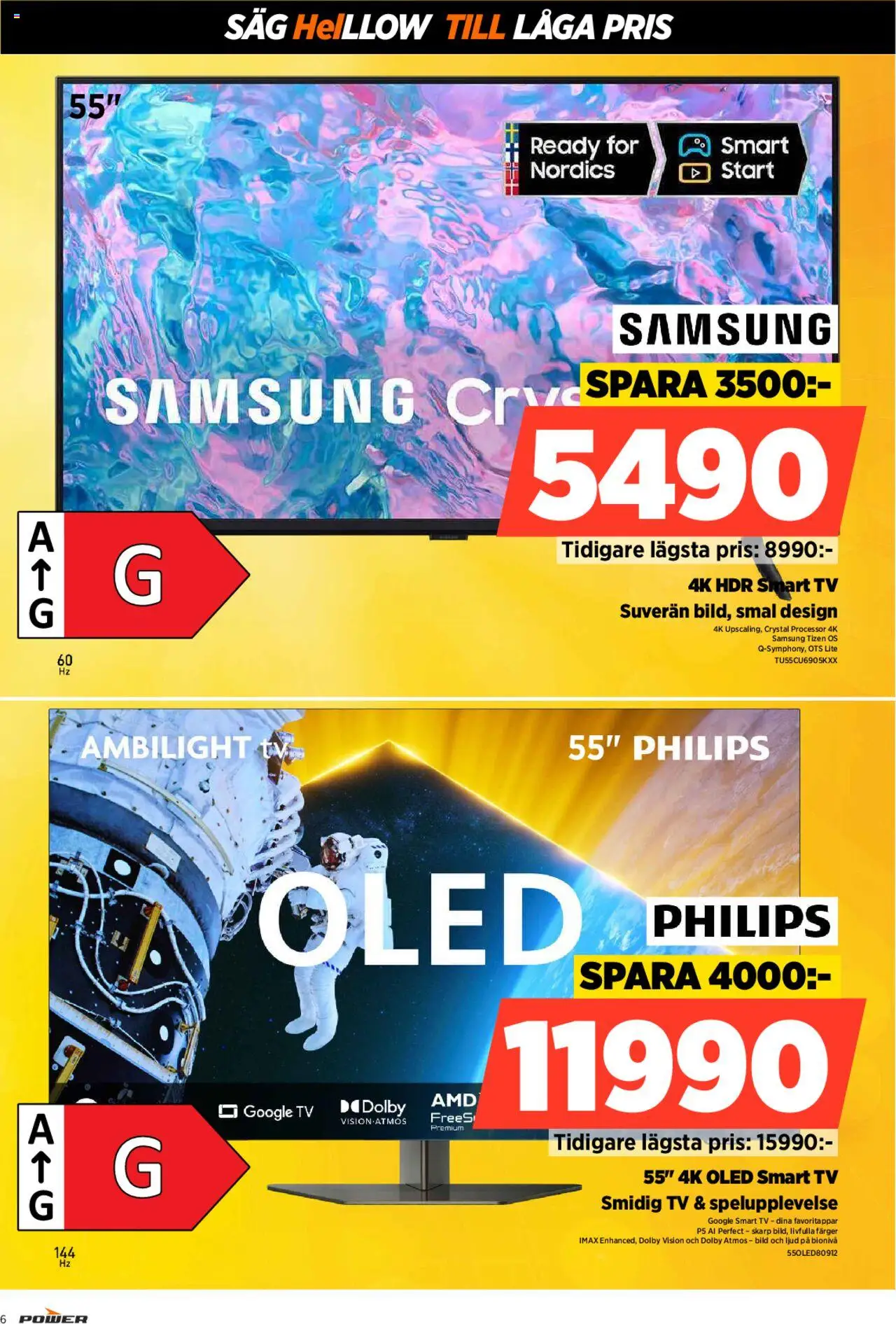 Power reklamblad aktuell från 23.06.2025 | Sida: 6 | Produkter: Såg, Smart tv, Tv