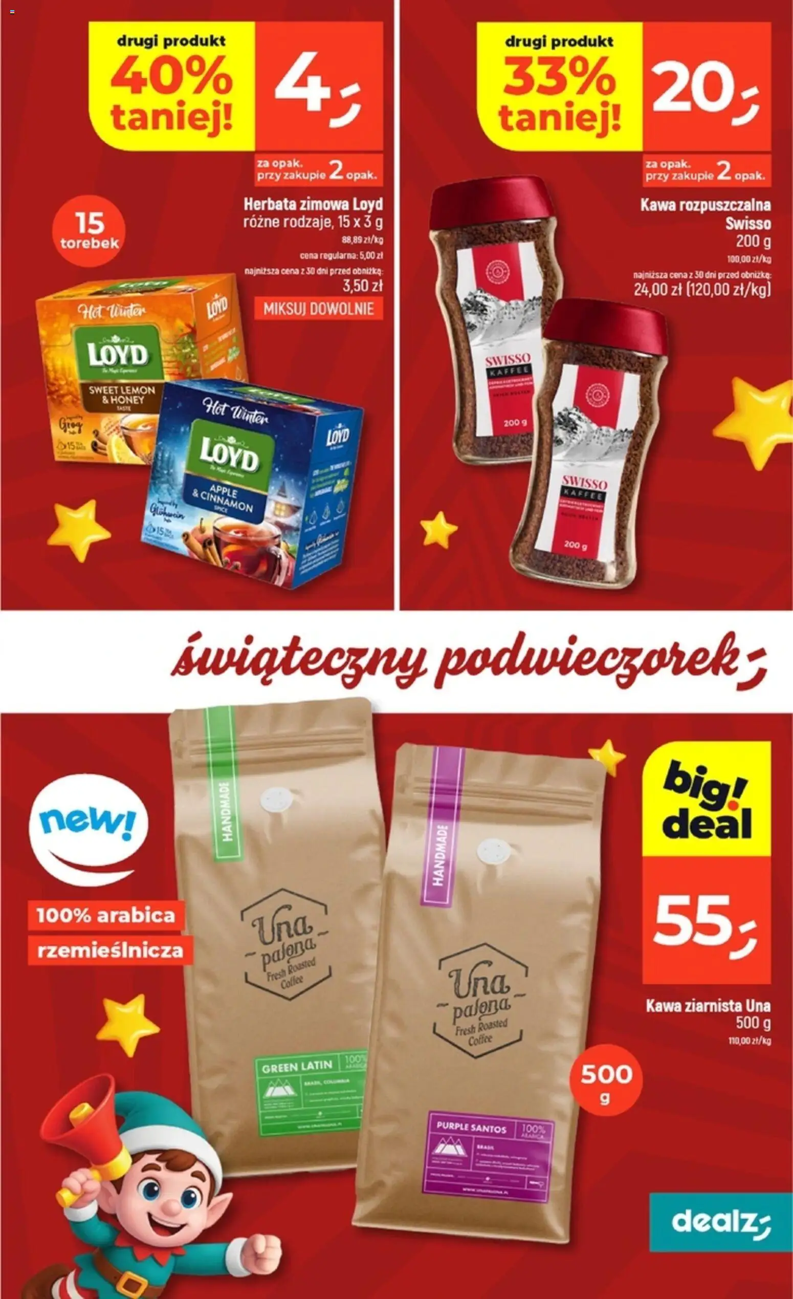 Dealz Gazetka od 18.12.2025 | Strona: 31 | Produkty: Kawa ziarnista, Kawa rozpuszczalna, Kawa, Herbata