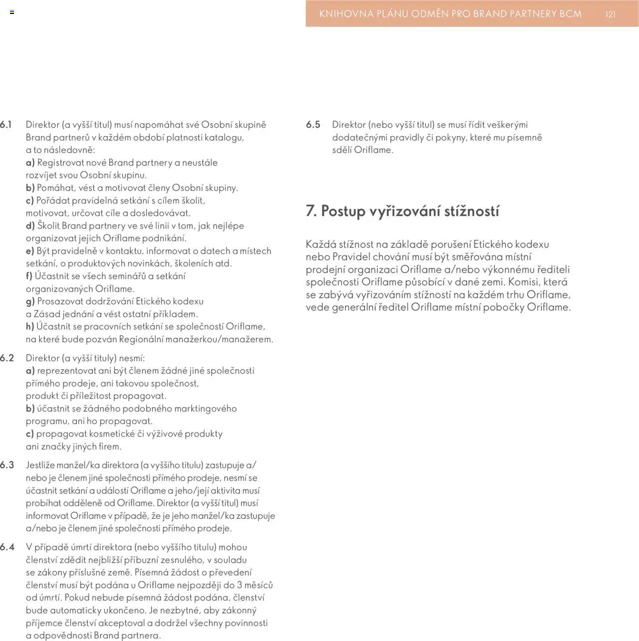 Oriflame katalog Plán odměn pro Brand Partnery od 10.04.2025 | Strana: 121 | Produkty: Knihovna