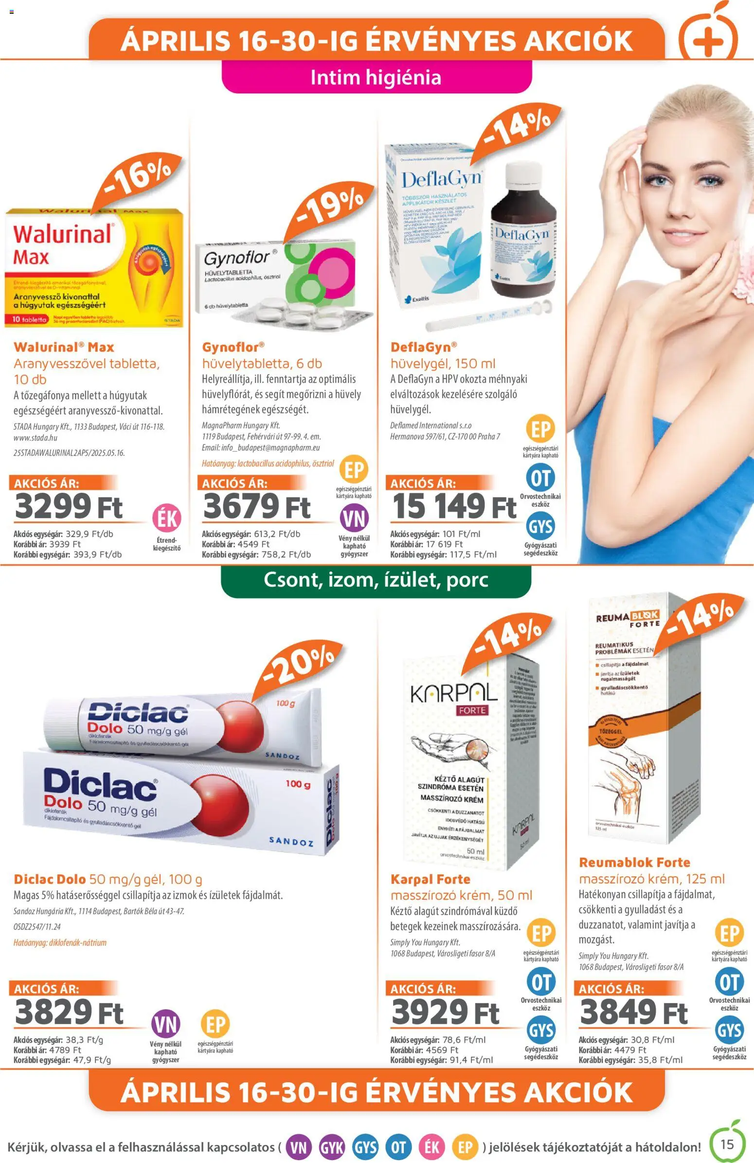 Alma Gyógyszertárak akciós ujság - amely érvényes a következő dátumtól: 01.04.2026 | Oldal: 15 | Termékek: Applikátor