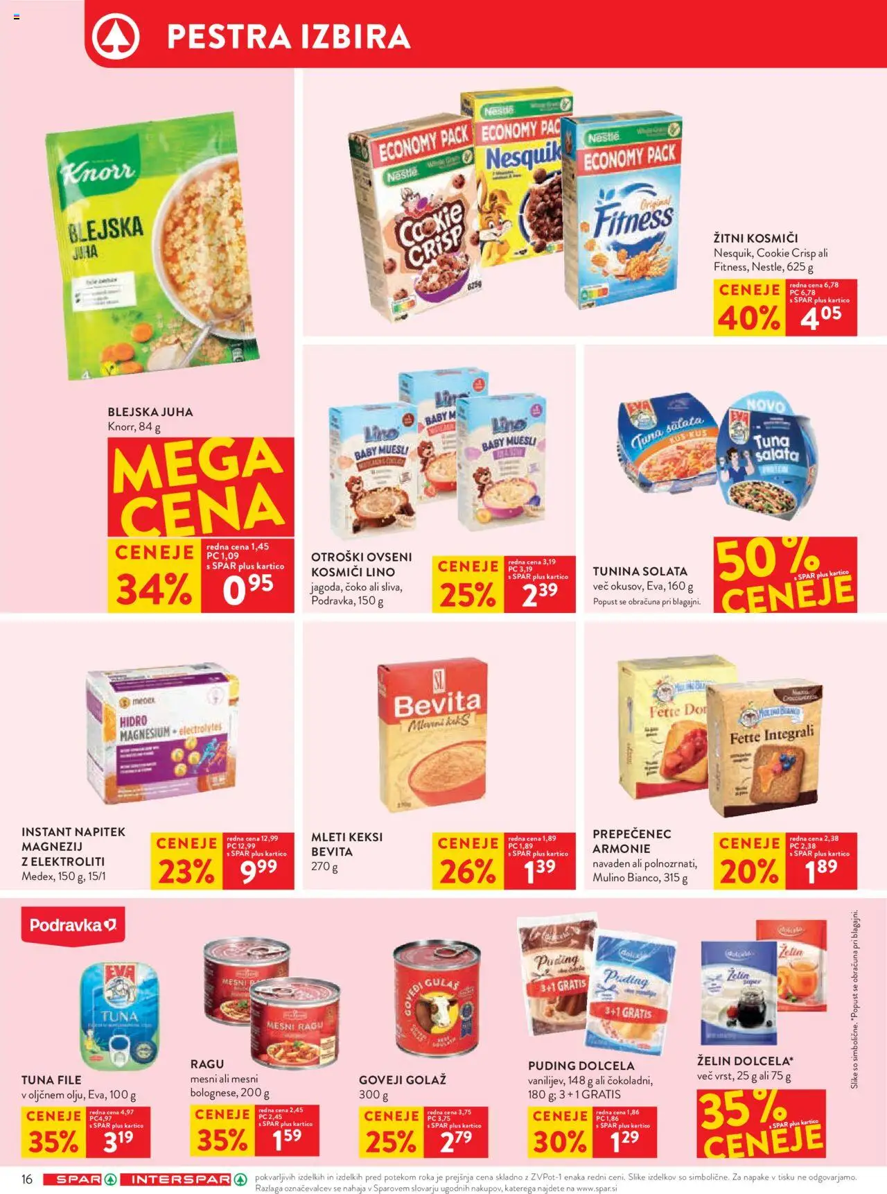 Spar katalog 26/25 │ velja od 26.06.2025 | Stran: 19 | Izdelki: Keksi, Puding, Juha, Kosmici