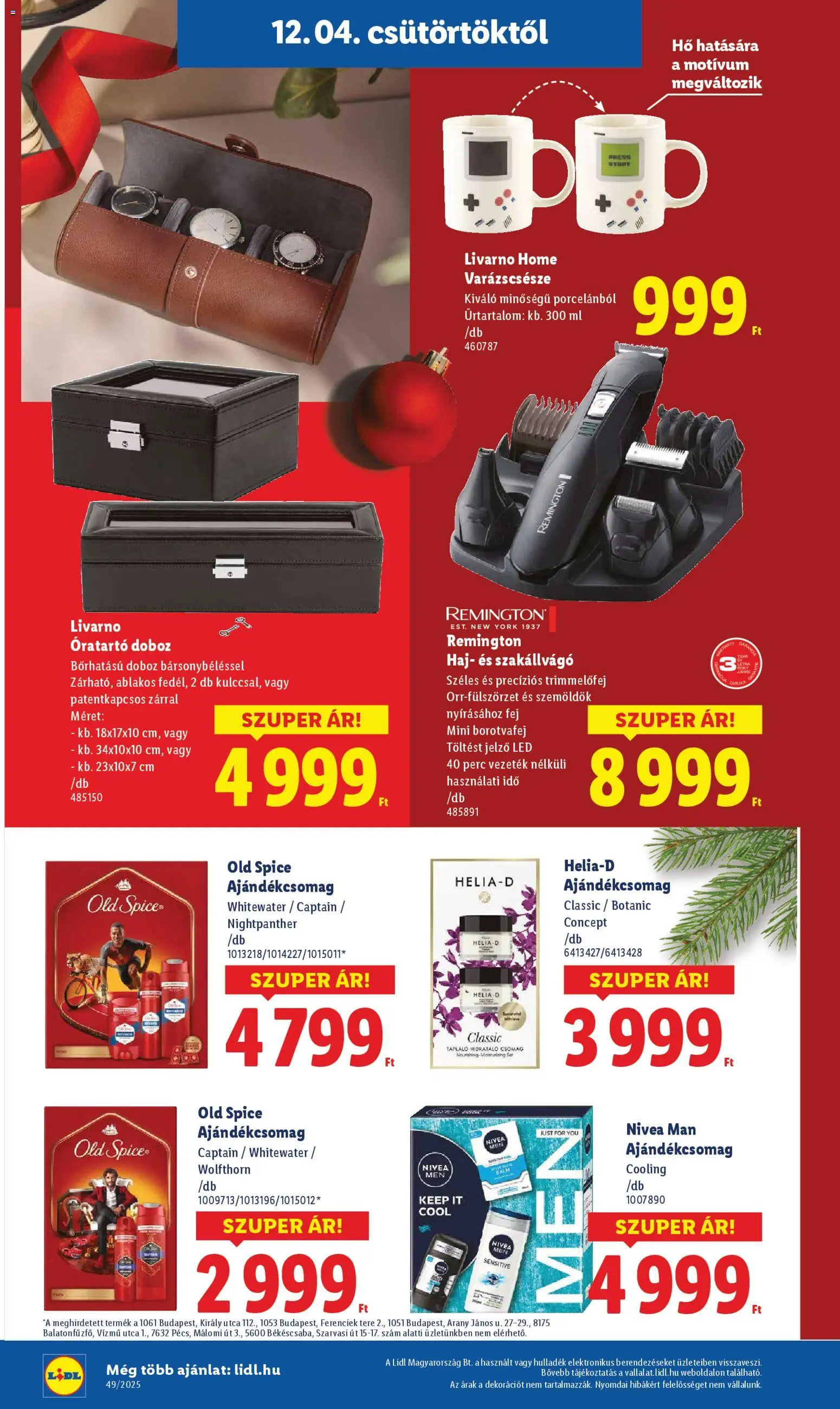 Lidl akciós ujság - amely érvényes a következő dátumtól: 04.12.2025 | Oldal: 20 | Termékek: Old spice, Szakállvágó, Doboz