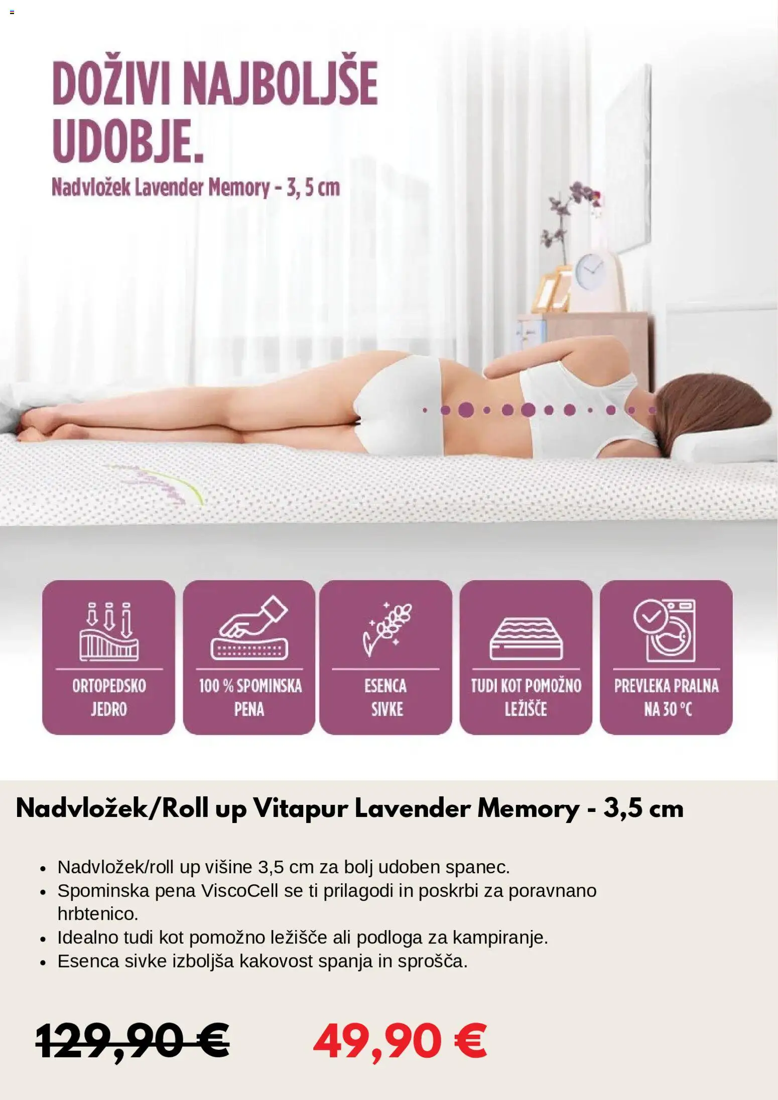 Novi Vitapur katalog ponudbe – veljaven od 03.11.2025 | Stran: 8 | Izdelki: Ležišče, Nadvložek, Prevleka, Podloga