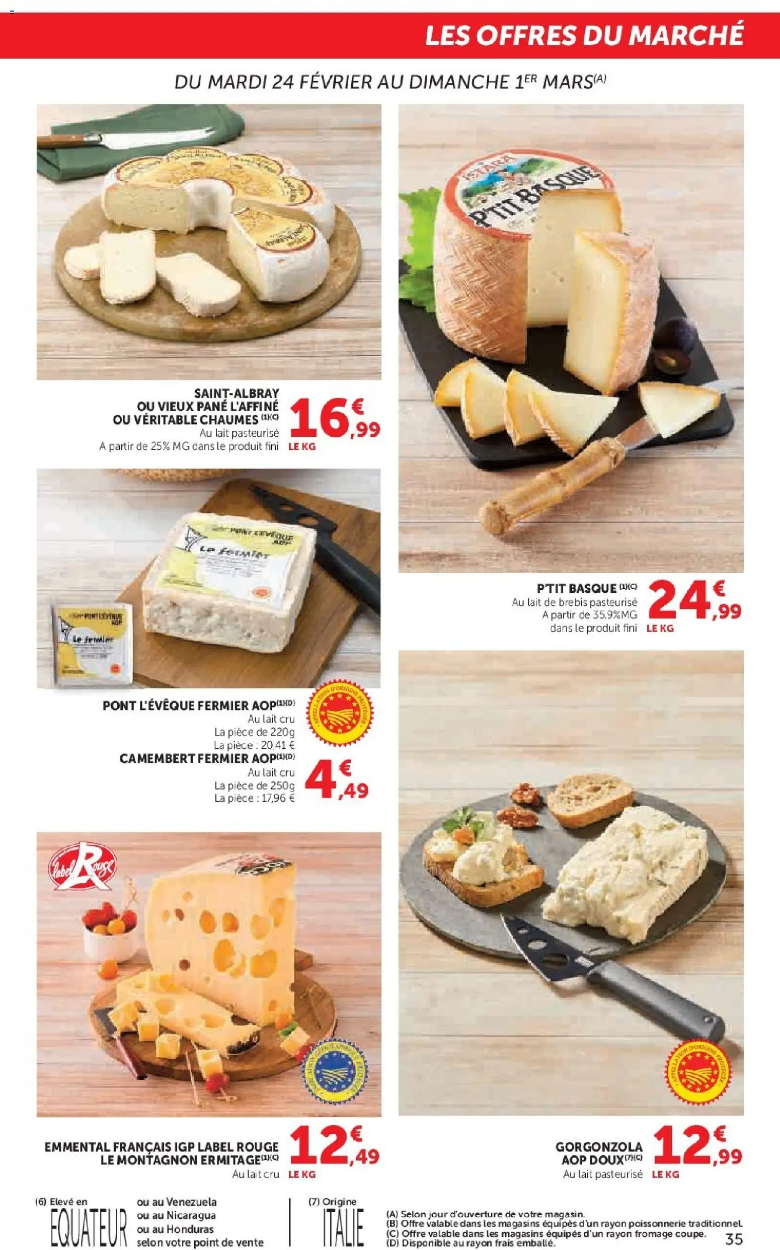 {H1} | Page: 35 | Produits: Poissonnerie, Emmental, Lait, Fromage