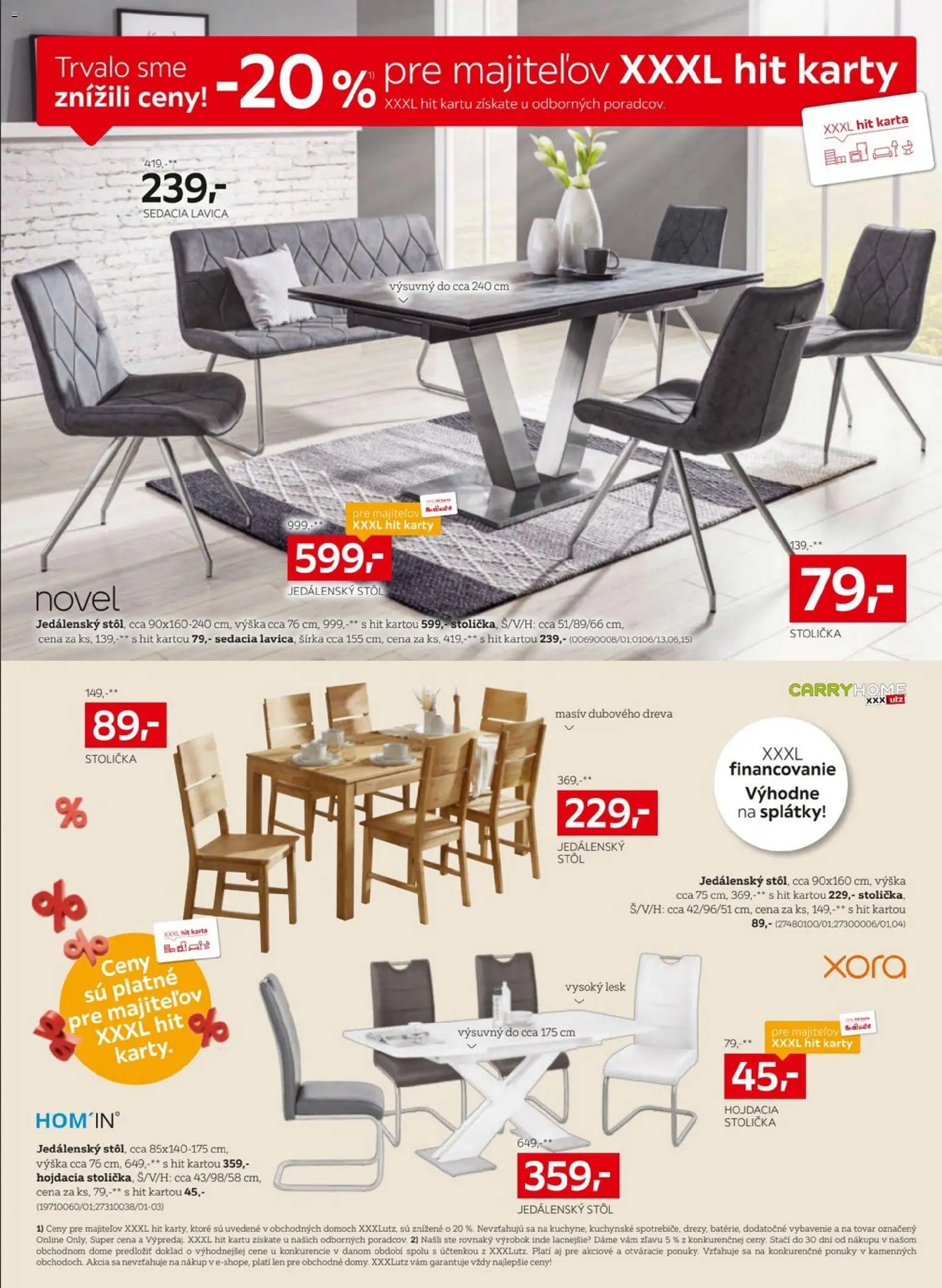 Nové XXXLutz akcie – leták je platný od 03.11.2025 | Strana: 2 | Produkty: Jedálenský stôl, Stôl, Lavica