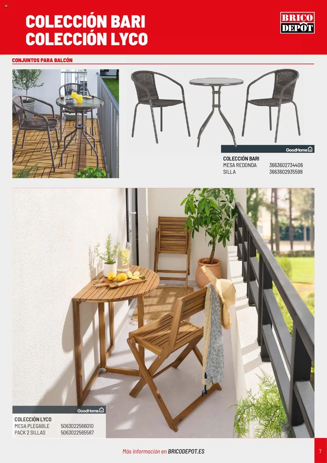 Brico Depôt Jardín │ válido desde el 25.04.2025 | Página: 7 | Productos: Mesa, Silla
