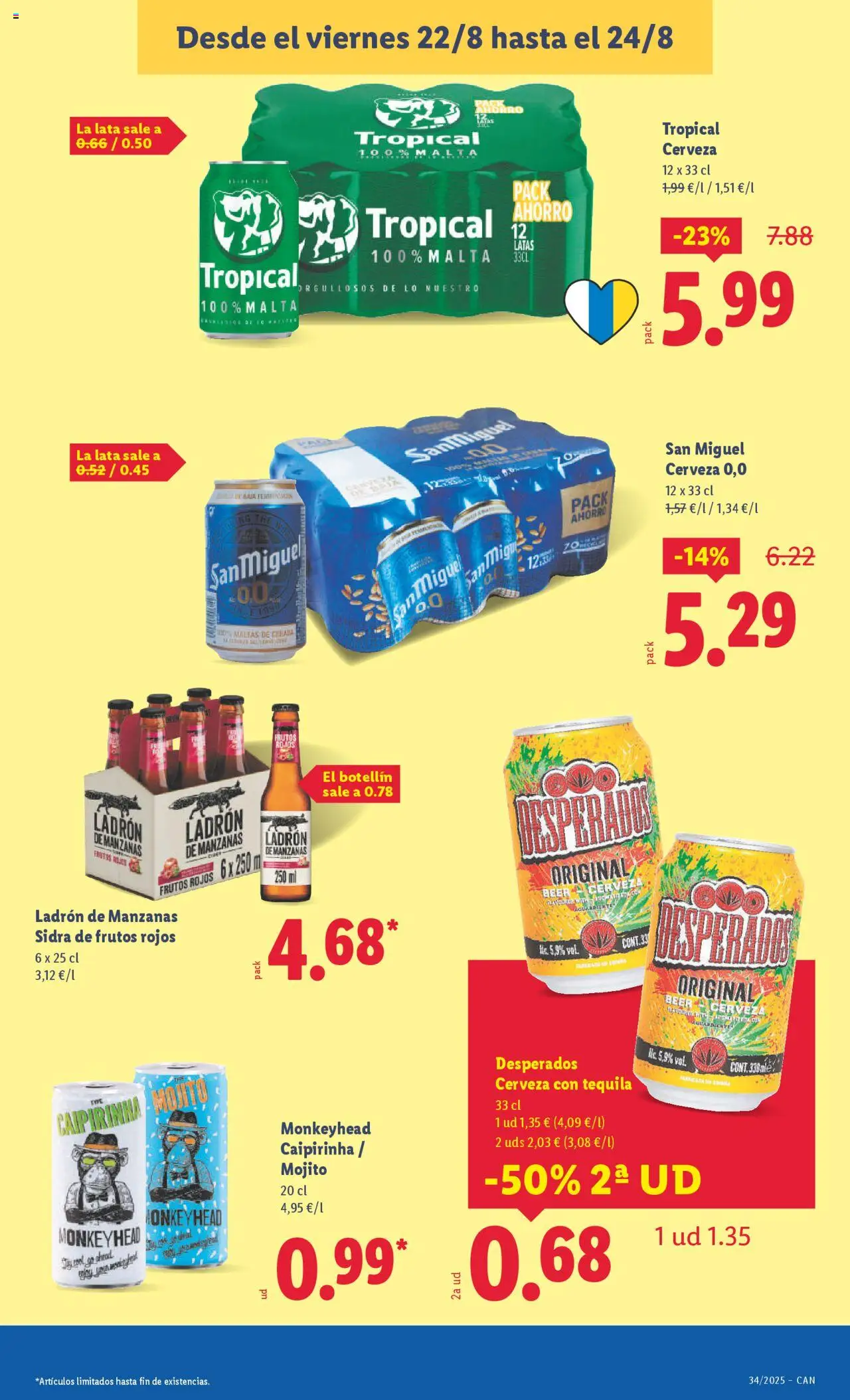 Lidl - Canarias │ válido desde el 18.08.2025 | Página: 37 | Productos: Cerveza, Manzanas, Παρμεζάνα
